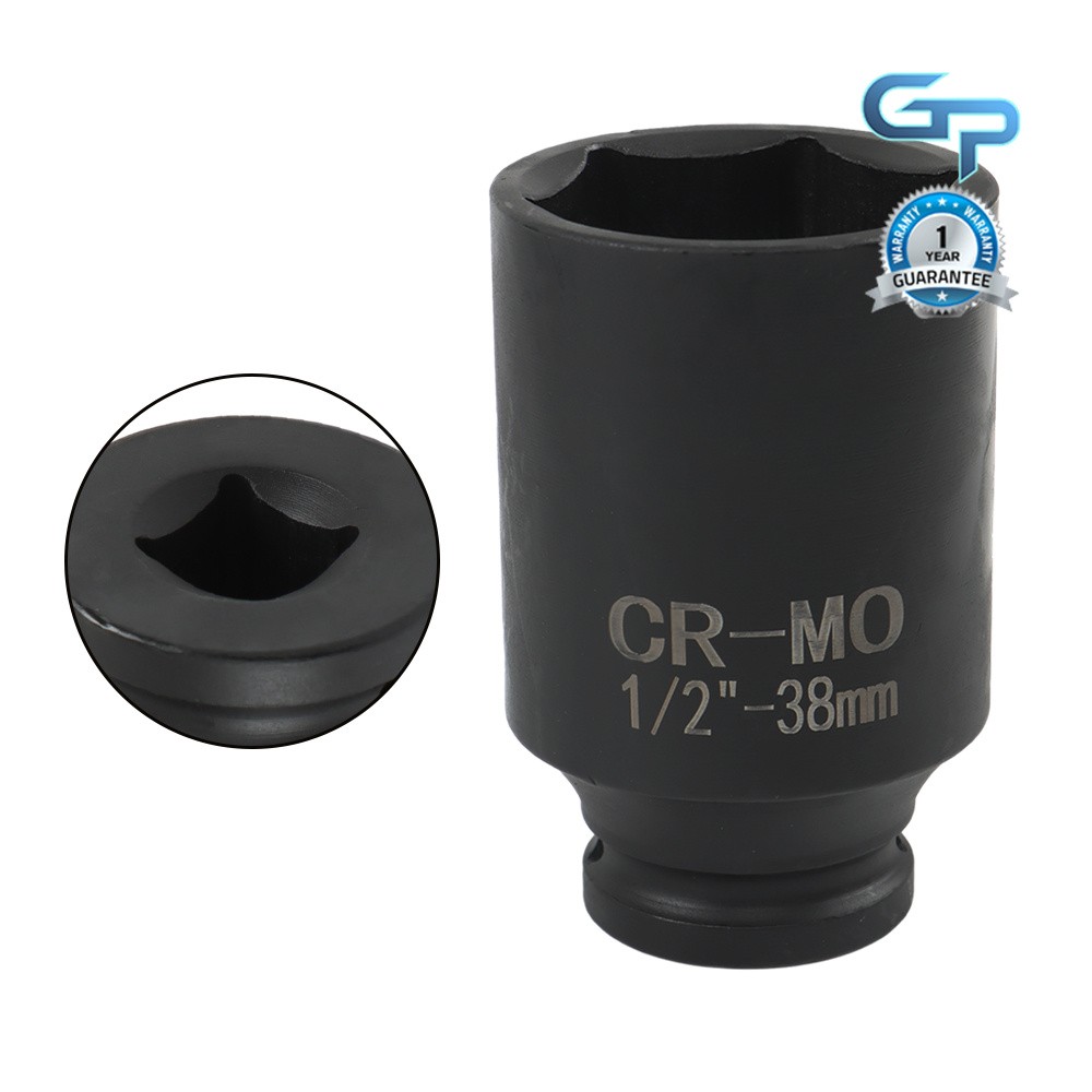 9pcs 1/2″ Drive Metric Axle Hub Nut Socket Deep Impact Socket Tool 29-38mm Kit