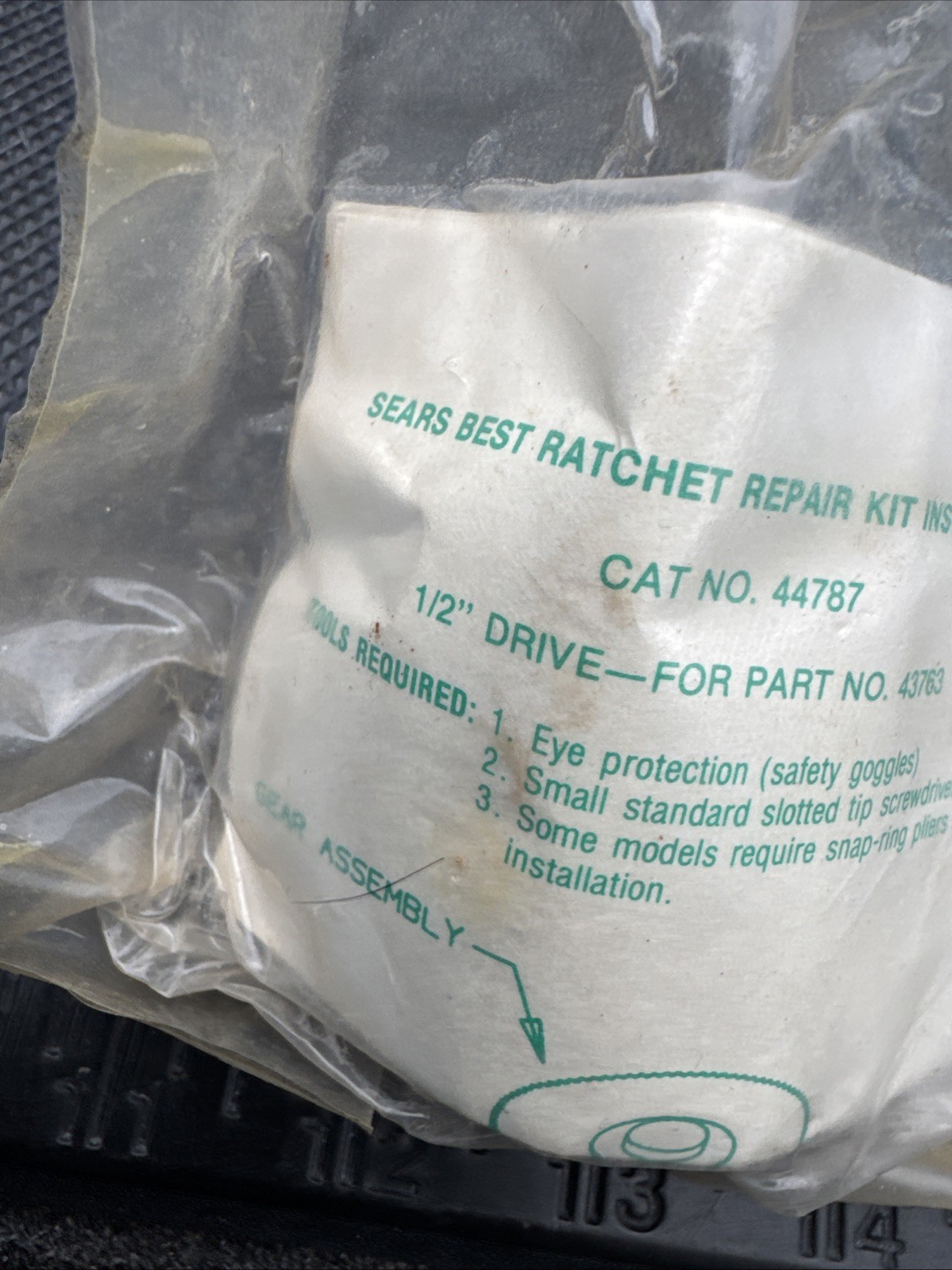Sears Best Craftsman Stainless Ratchet Repair Kit 1/2” Drive 44787 4 43763 Rare