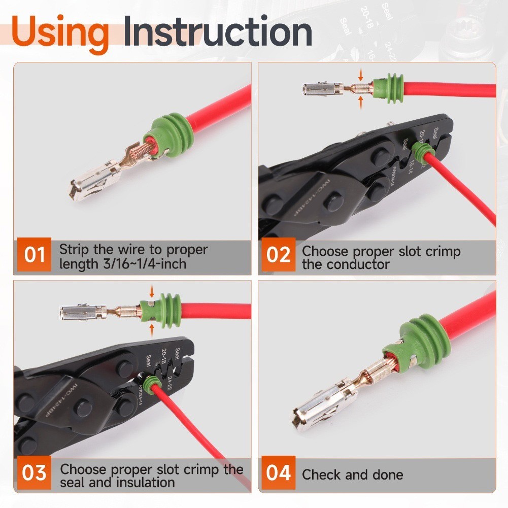 Locking Crimping Pliers For Waterproof Sealing Connector Plastic Metal Material