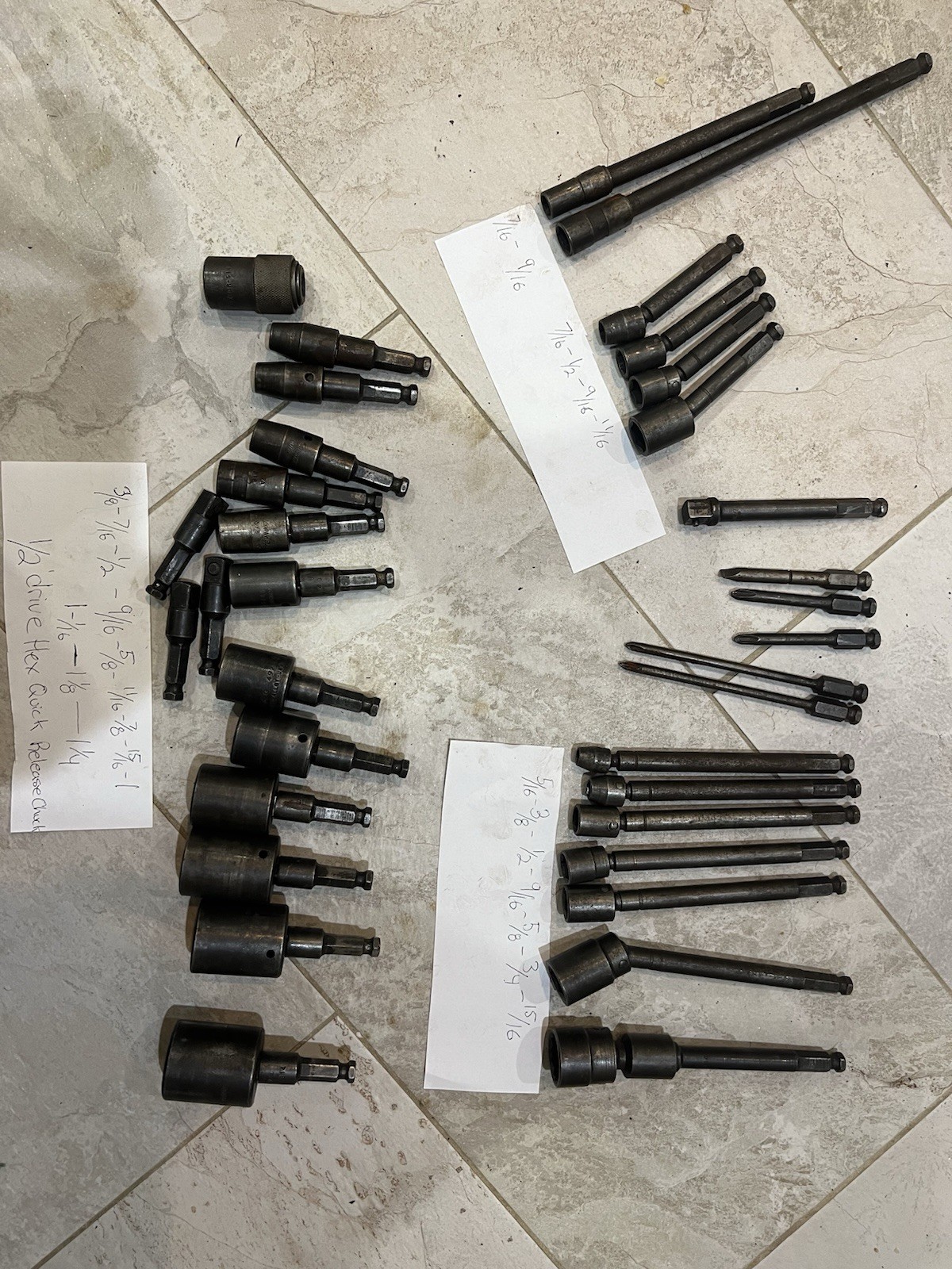 APEX, Cornwall Hex Power Drive Impact U-joint Socket Sets for Hex Quick Connect
