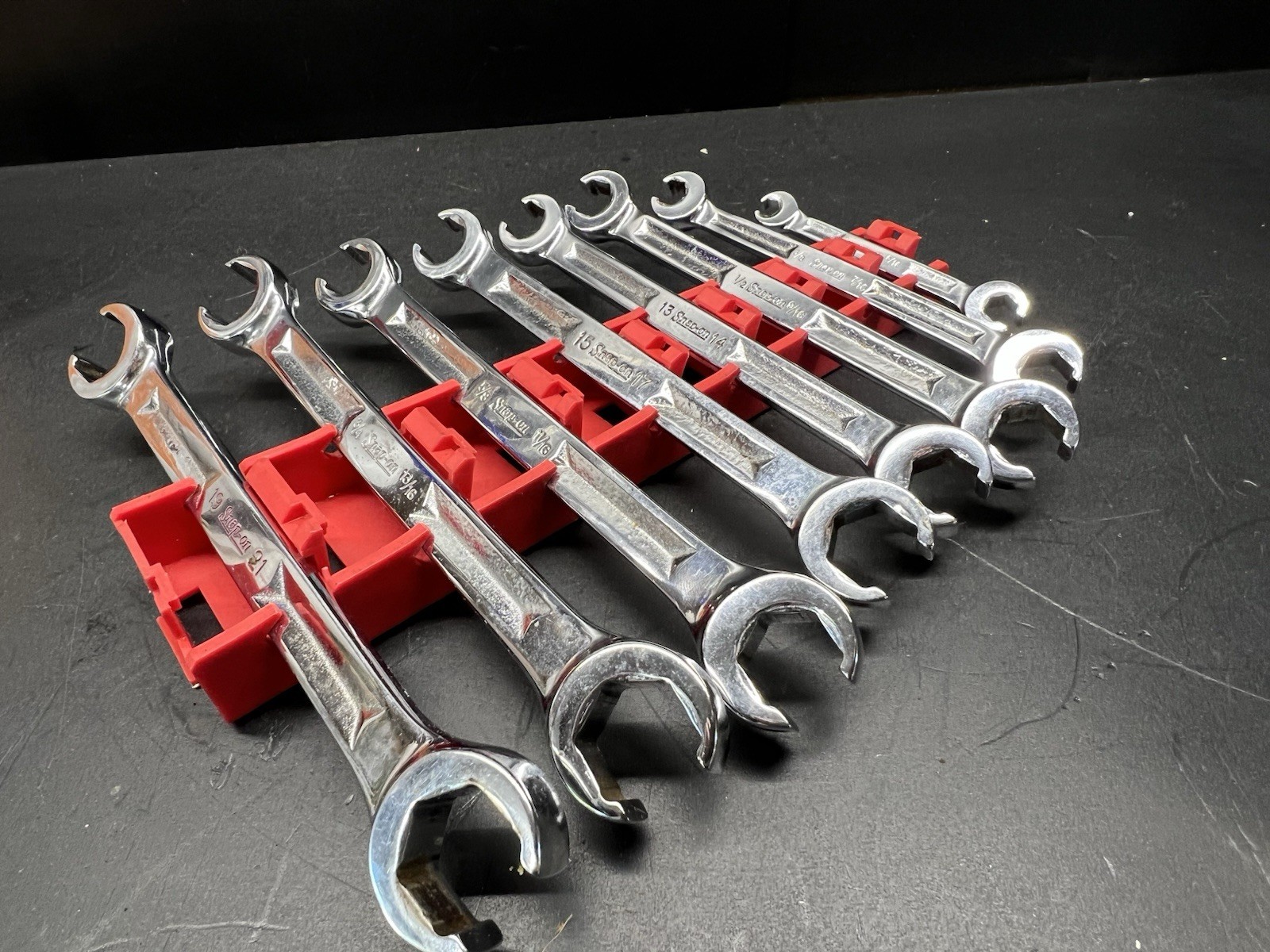 SNAP-ON 8 STD & METRIC DOUBLE END FLARE NUT WRENCH SET RXM SERIES