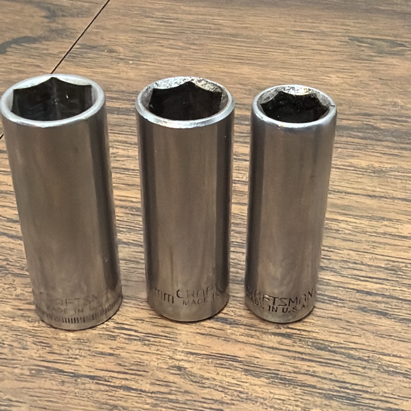17 CRAFTSMAN Socket Lot METRIC – 6pt – Asst Drive & Sizes Made USA Deep Regular