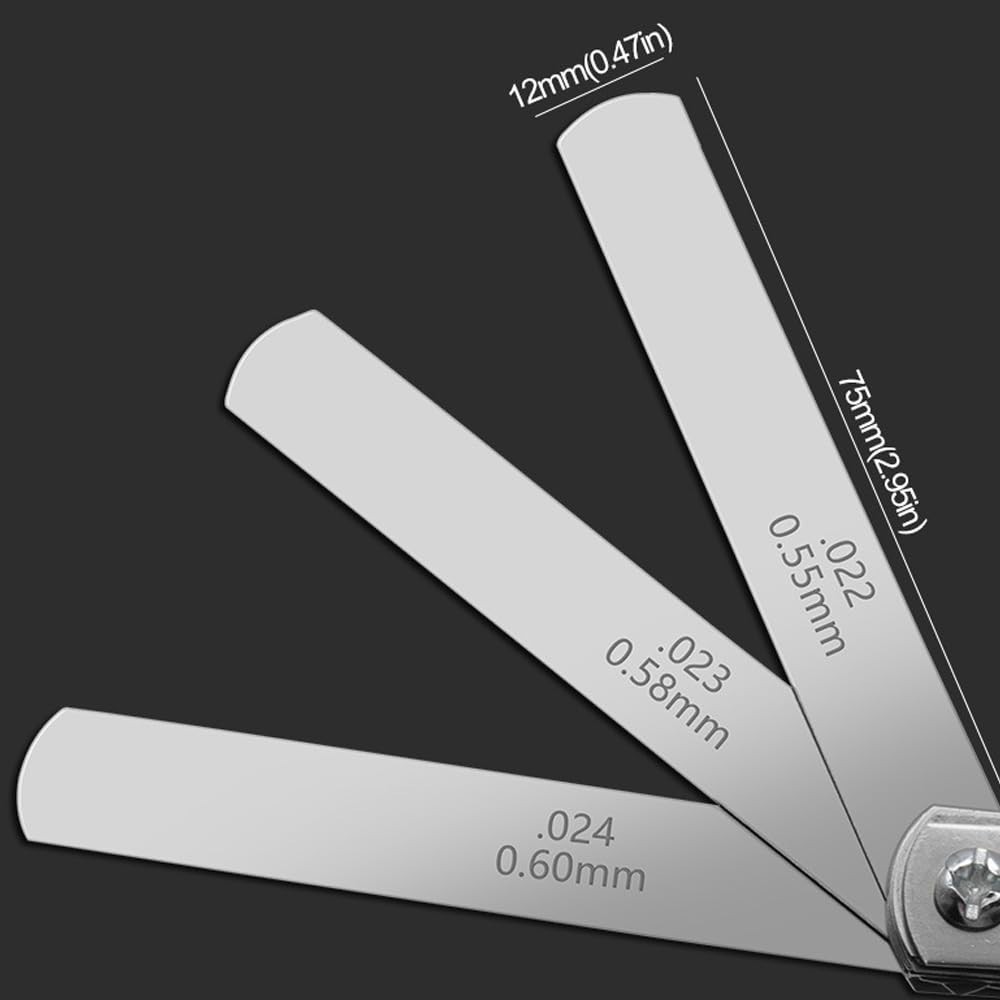 Precision Stainless Steel Feeler Gauge Set with 32 Blades – Foldable & Portable