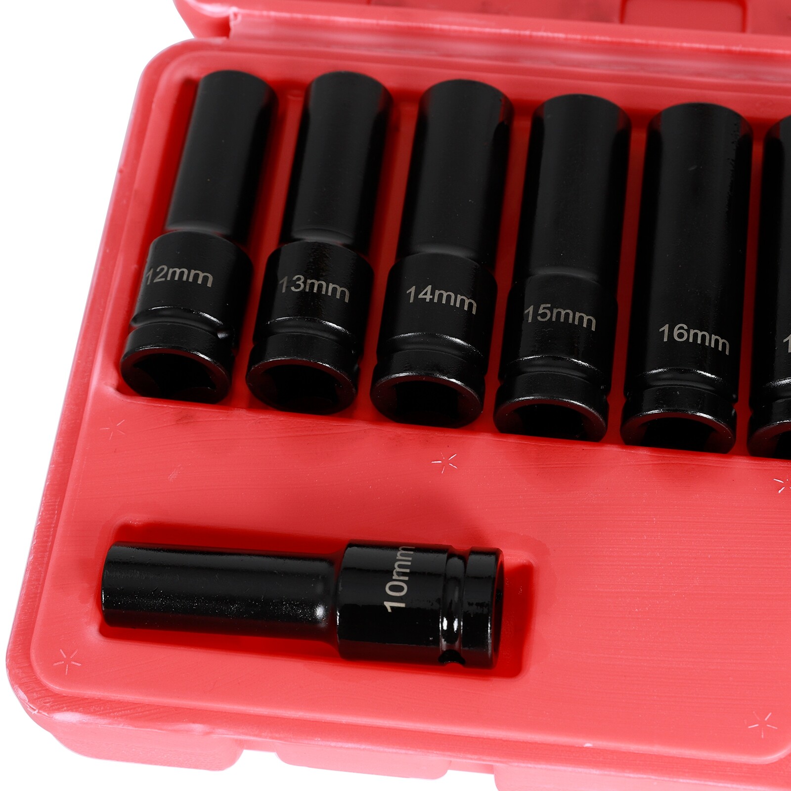 1/2″ Dr Drive Deep Impact Socket Set METRIC 6 Pt 10-24mm 15PC
