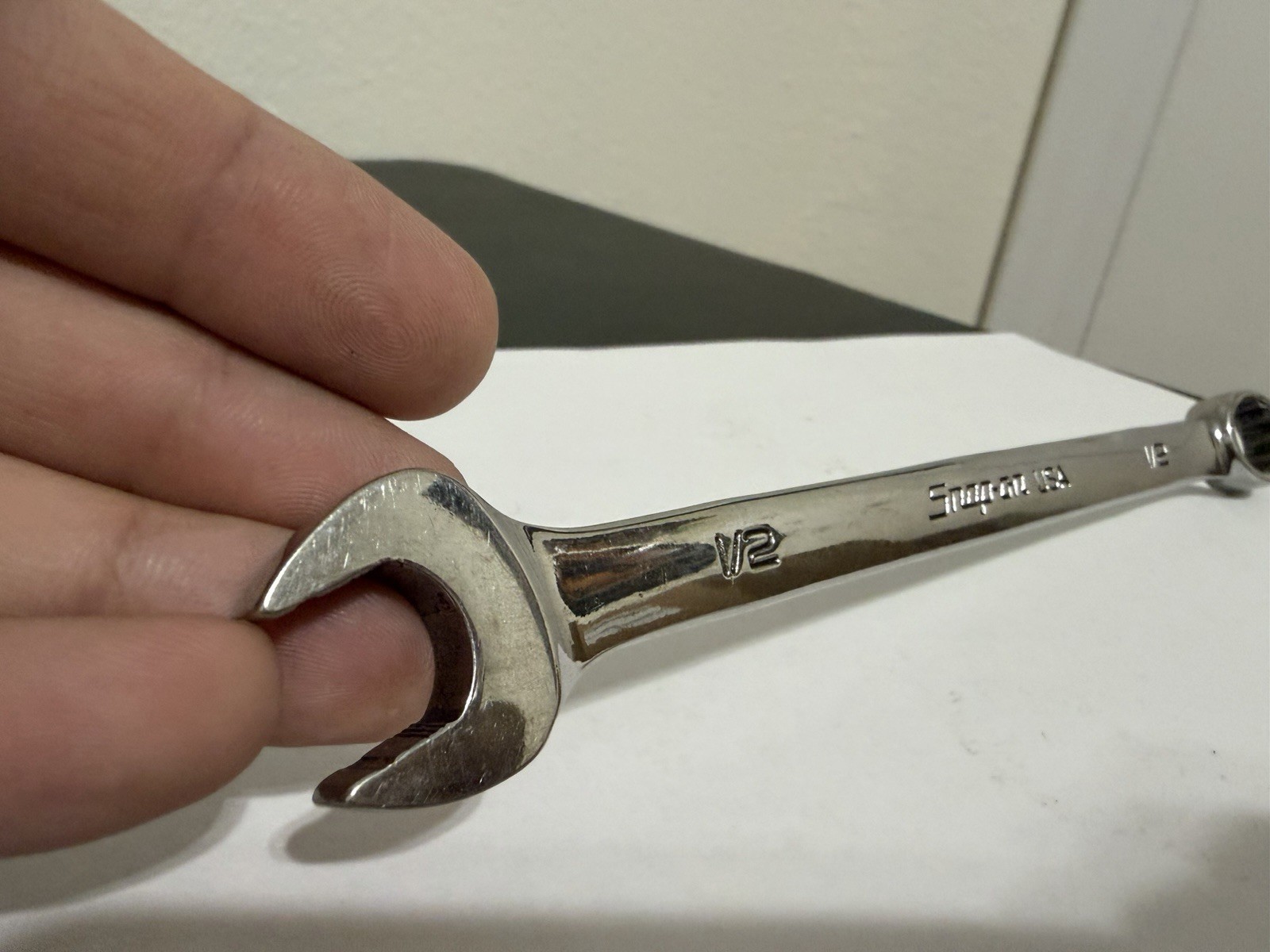 Snap On 1/2” Flank Drive Combination Wrench SAE SOEX16 Made In USA