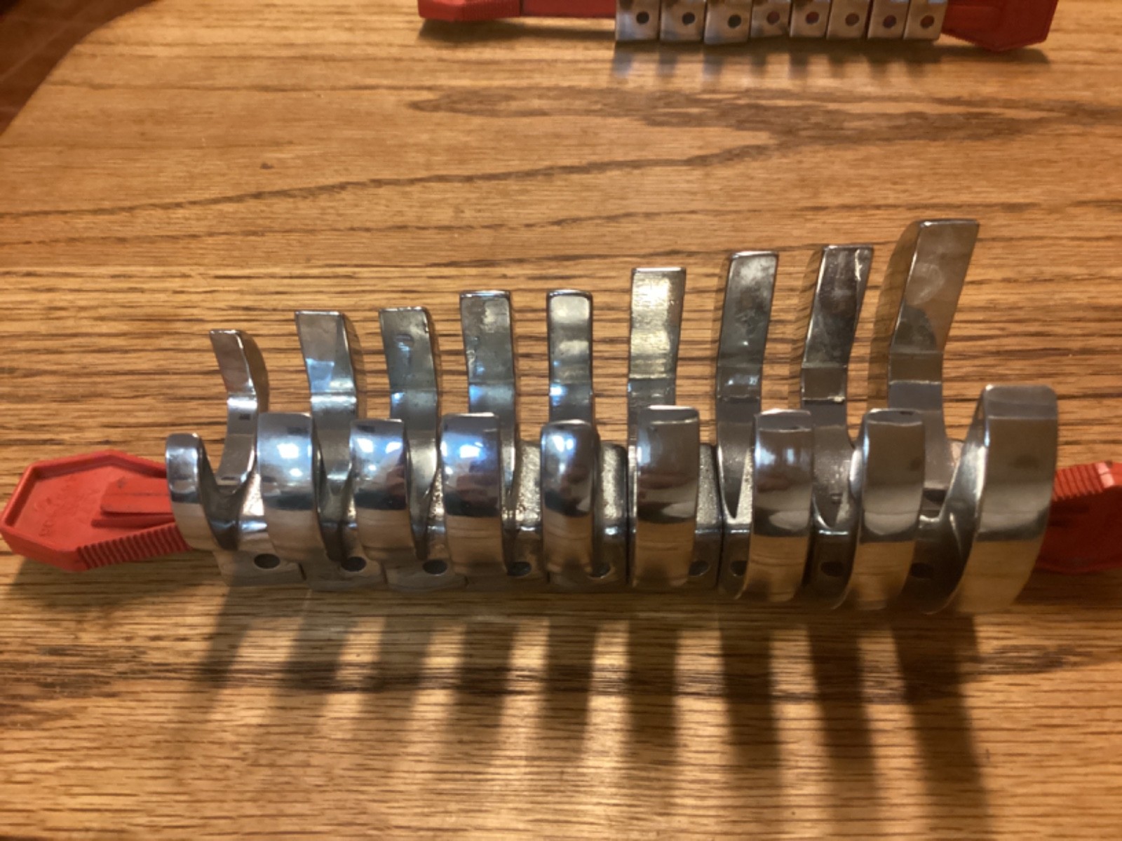 SNAP-ON CROWFOOT OPEN END WRENCH 3/8” drive MASTER SET 17 piece, holders, SAE