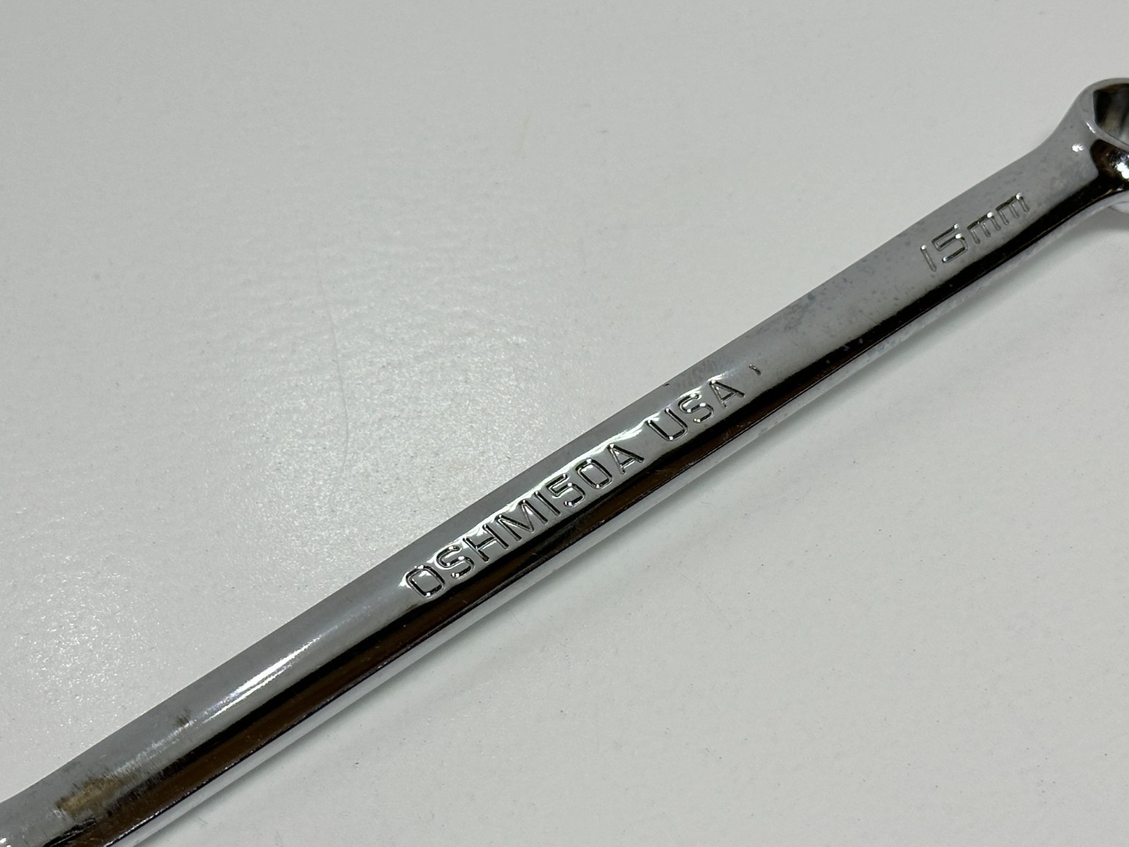 Snap On Tools USA OSHM150A 15mm Metric Chrome Combination Wrench, 6 Point