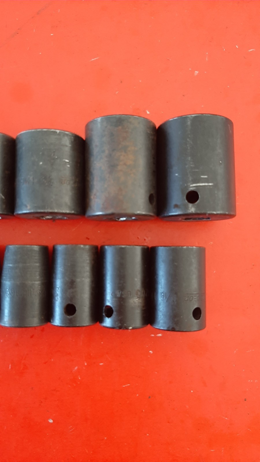 Snap-On 1/2″ Drive 11 pc 6 Point SAE Shallow Impact Socket Set Im120-320 3/8″-1″
