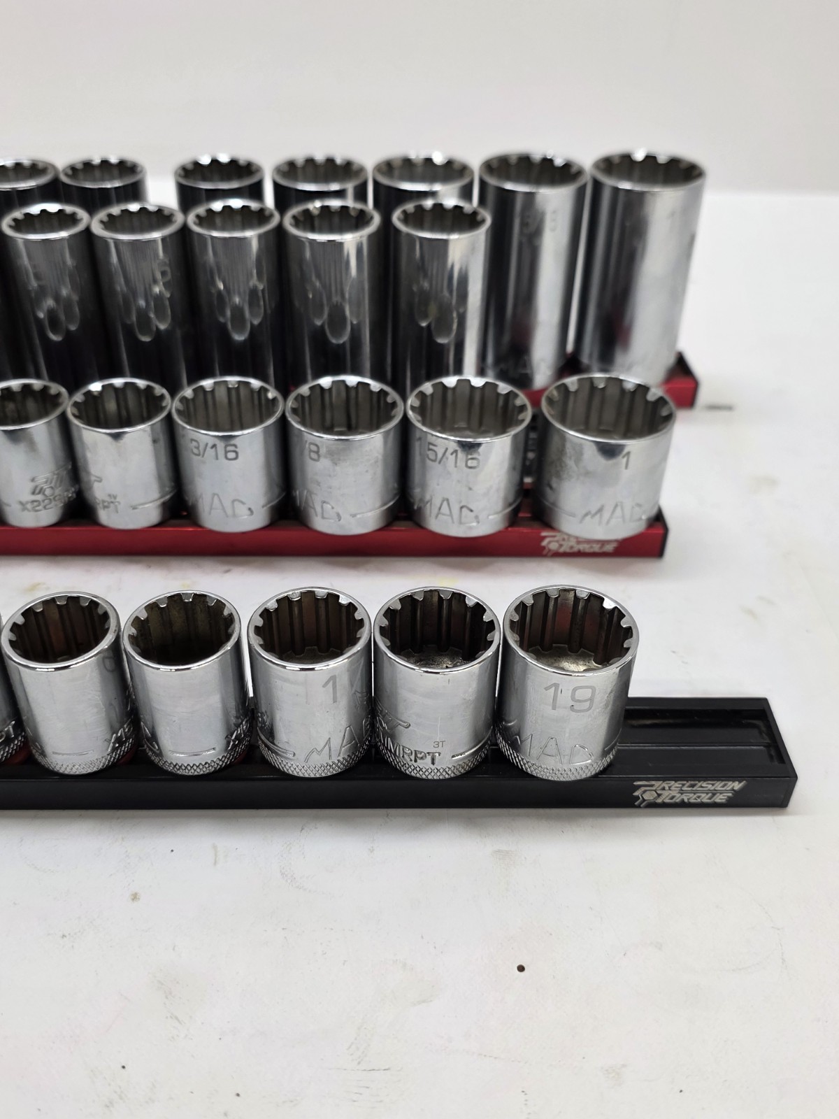 Mac Tools 3/8 Drive Spline Socket Set Metric And SAE Shallow And Deep Nice