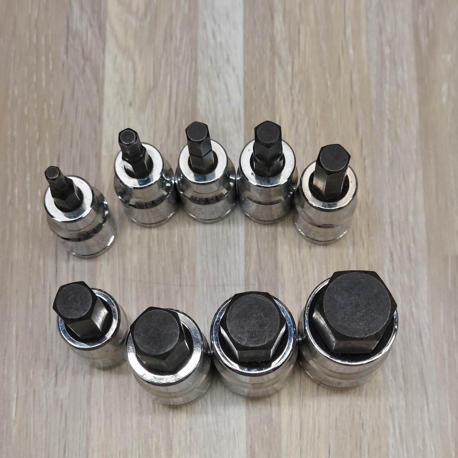 Pittsburg Hex Bit Sockets ~ 3/8″ & 1/2″ Set ~ 9 Pc
