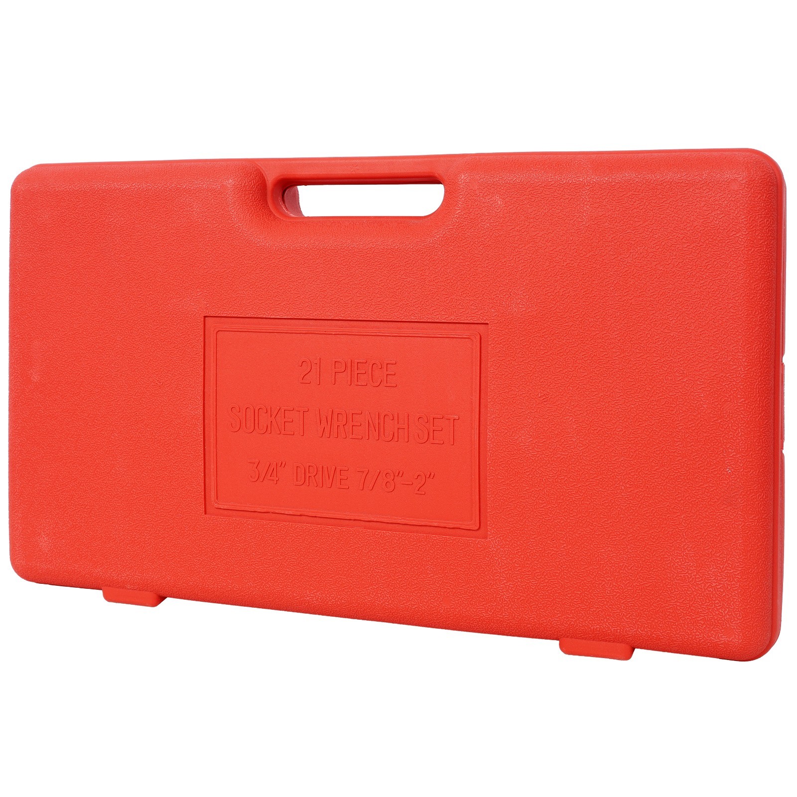 21PCS 3/4″ DRIVE SOCKET SET 6 POINTS,SAE Size,Red Blow Case