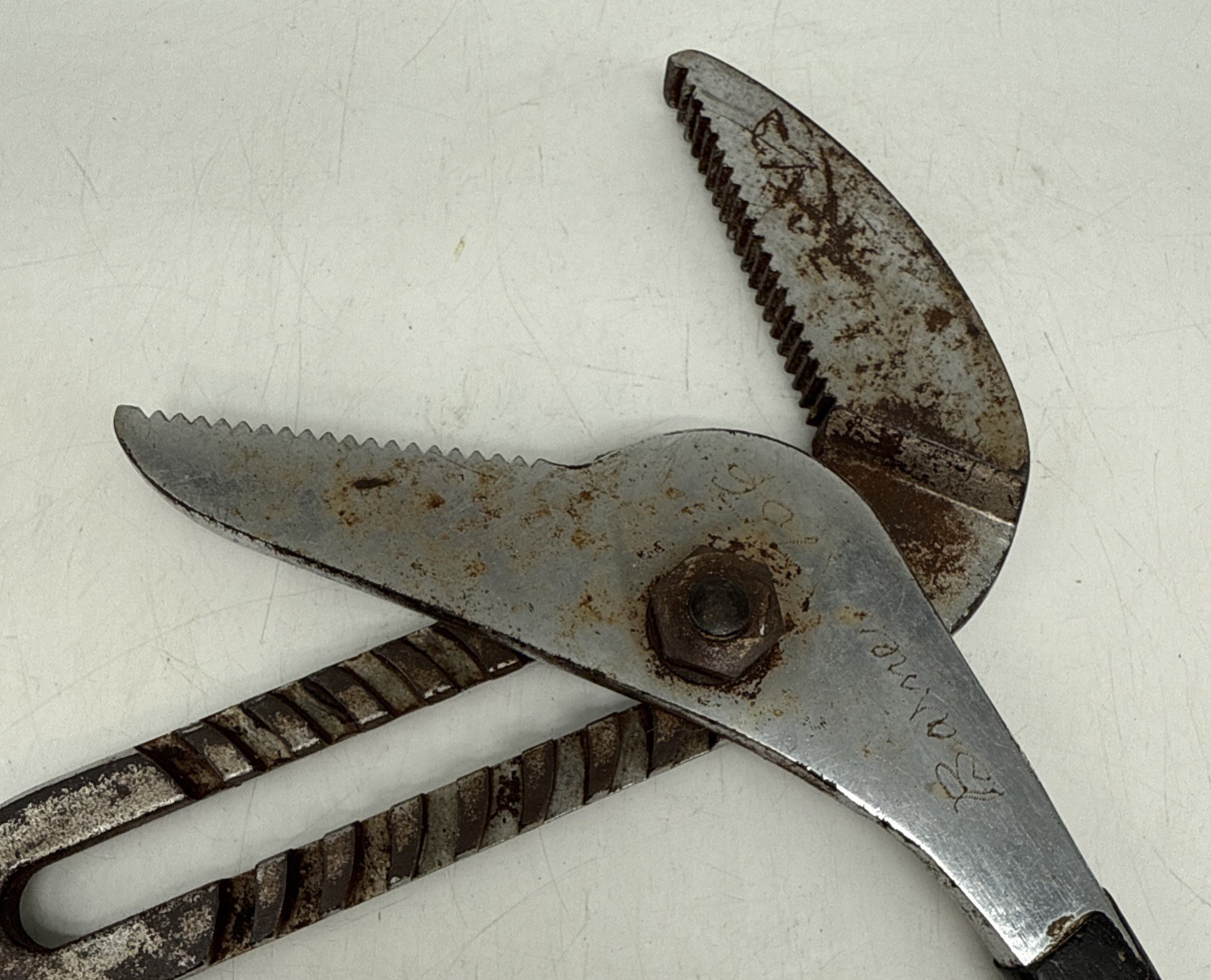 Vintage Tool Lot 16” & 12” Pair Of Joint Pliers Adjustable Tongue & Groove