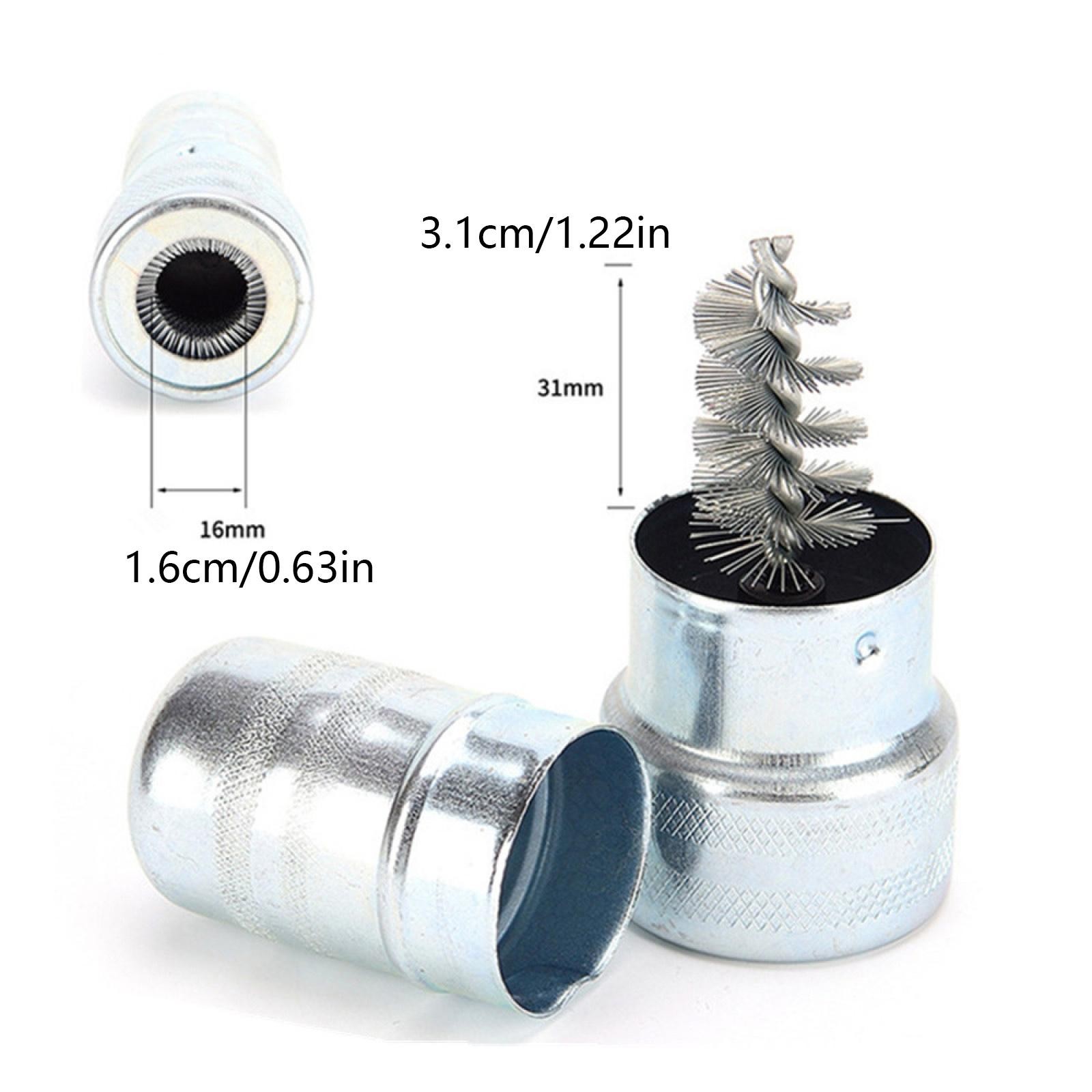 3.22in Car Battery Post Terminal Cleaner Dirt Corrosion Brush Hand Clean Tool
