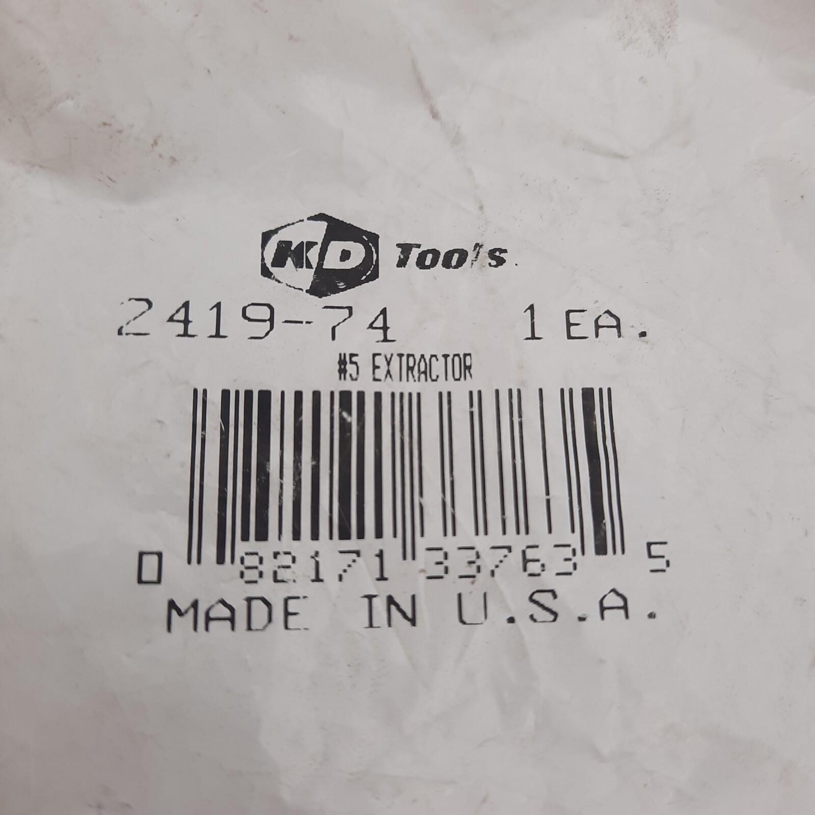 KD Tools 2419-74 #5 Spiral Screw Extractor – 9/16″ to 3/4″ 17/64″