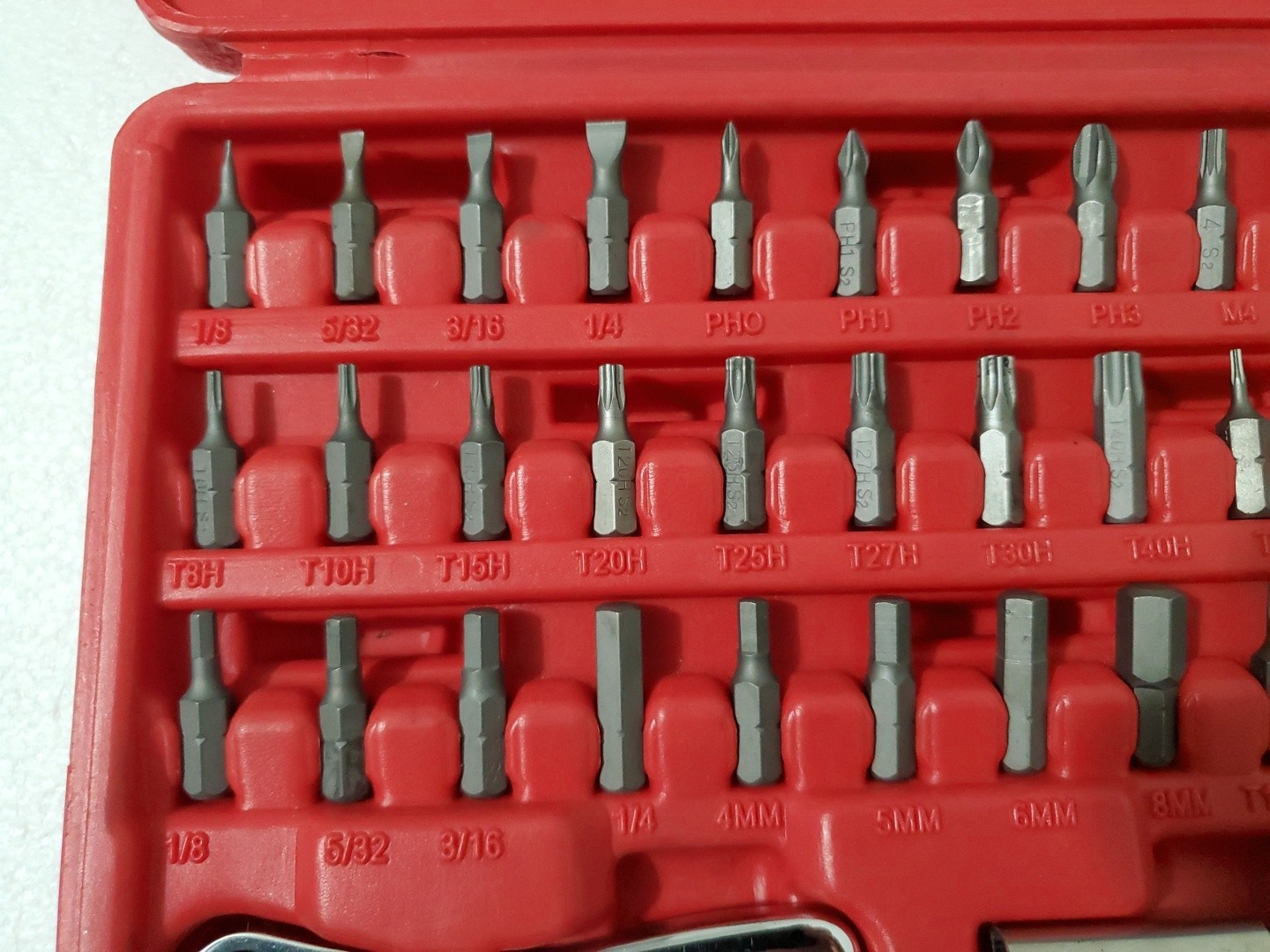 MAC TOOLS 44 pc Bit Set Torx, Phillips, etc w/ MR5BD Ratchet & Flex Extension