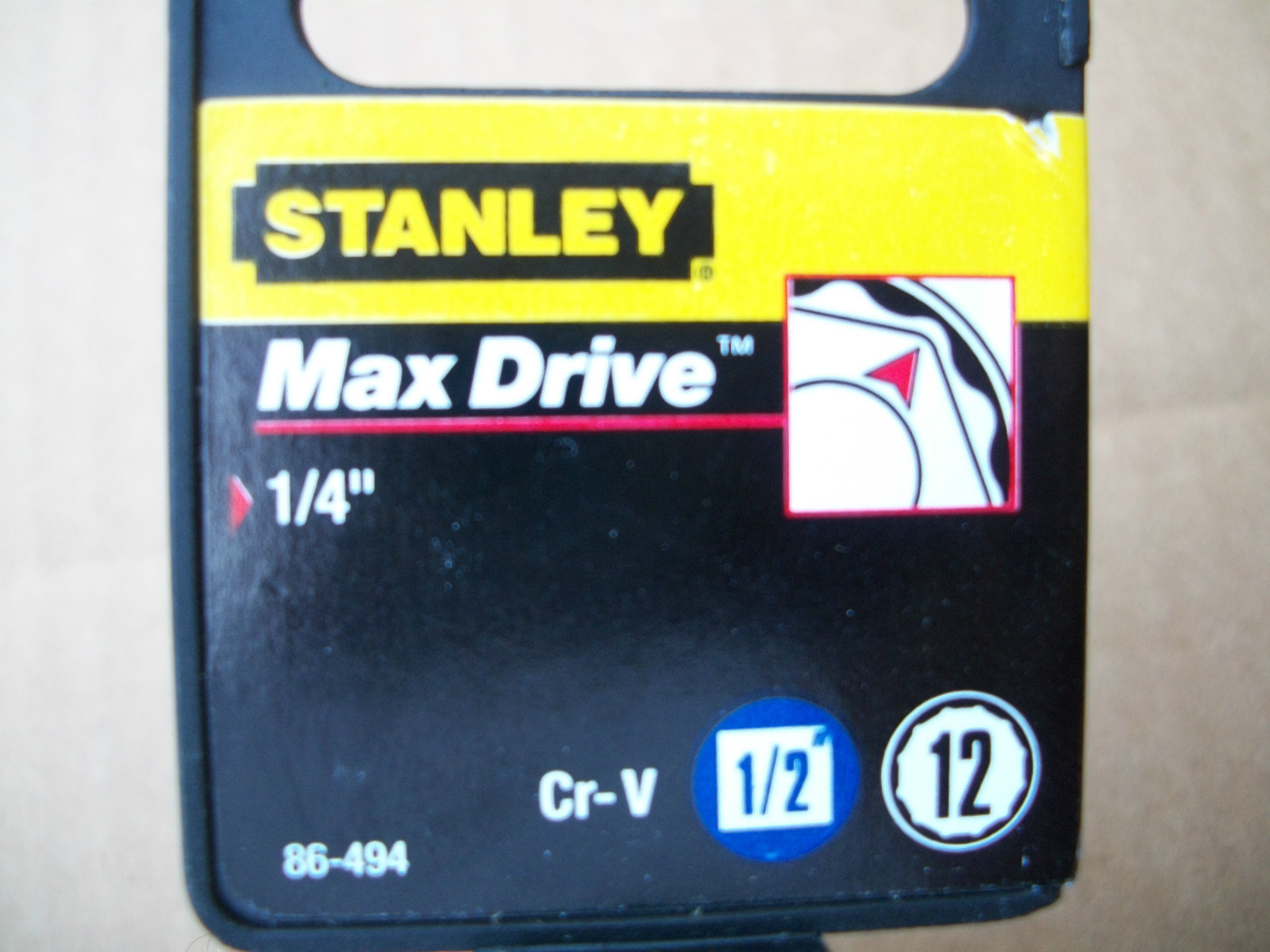 NEW STANLEY 1/2 in Drive 1/4 Inch MAX DRIVE 12 POINT SOCKET