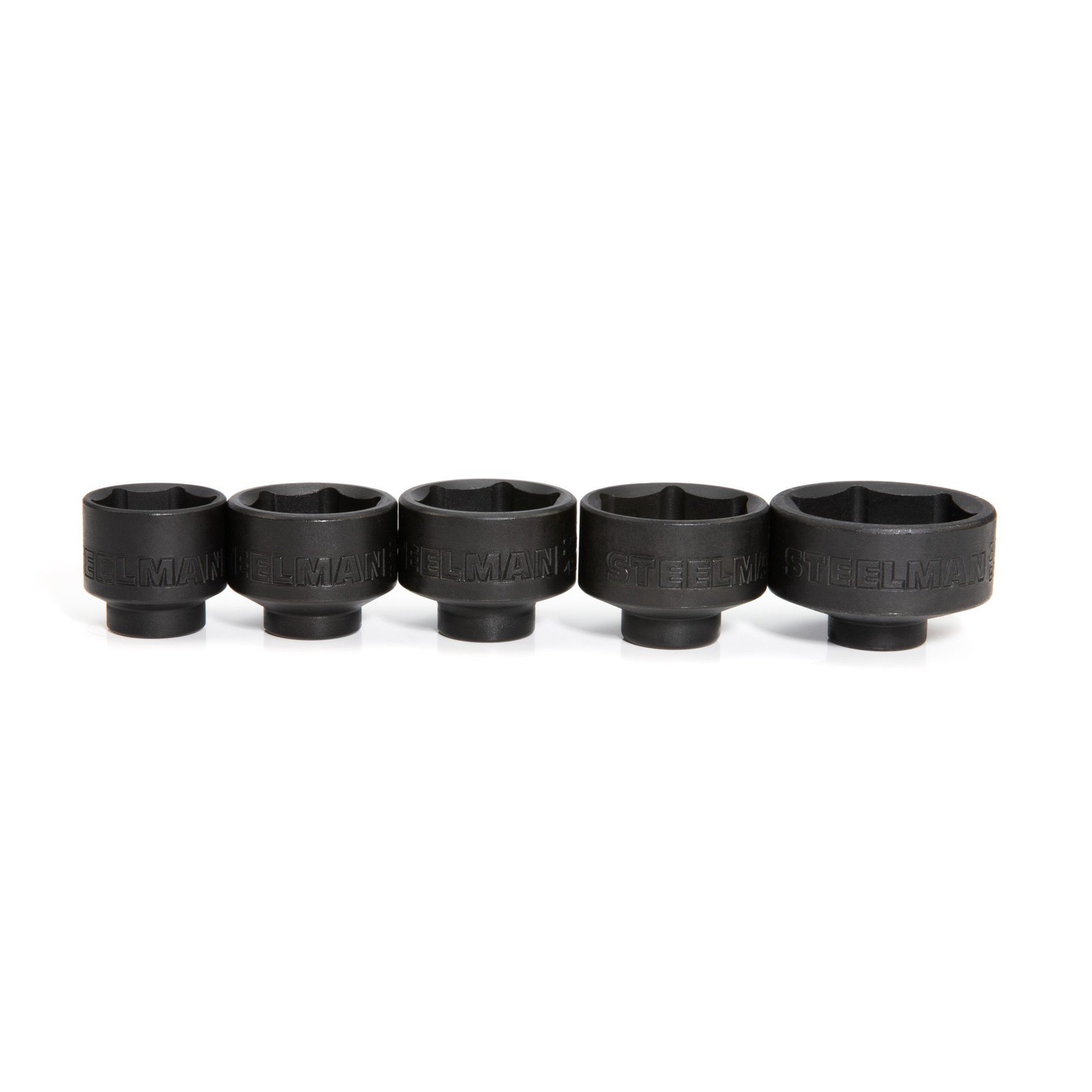 Steelman 5 Piece 3/8 in. Drive Low Profile Oil Filter Socket Set 42275