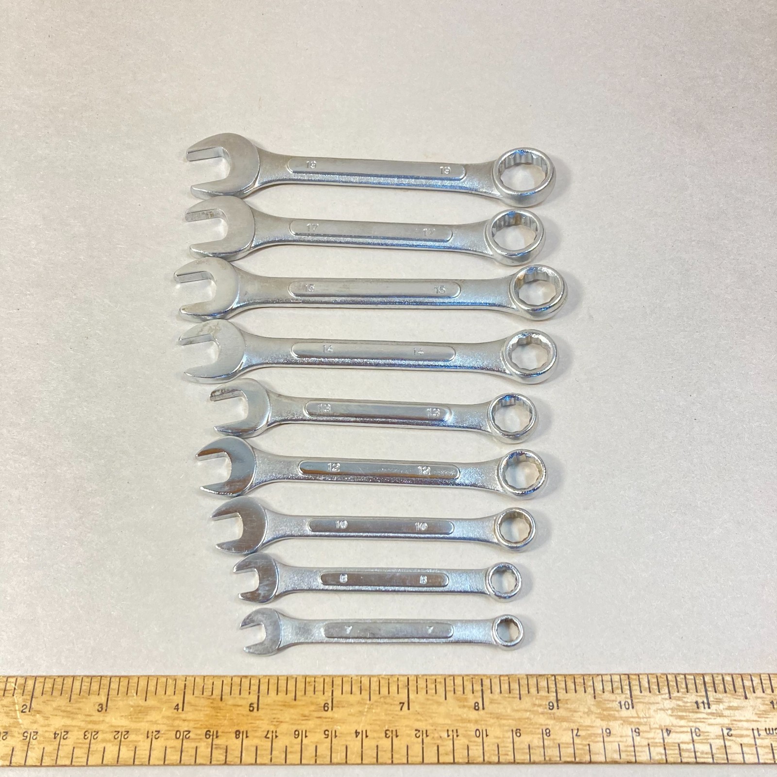 Combination Wrench Set 9 Pc Metric Drop Forged 12 Point