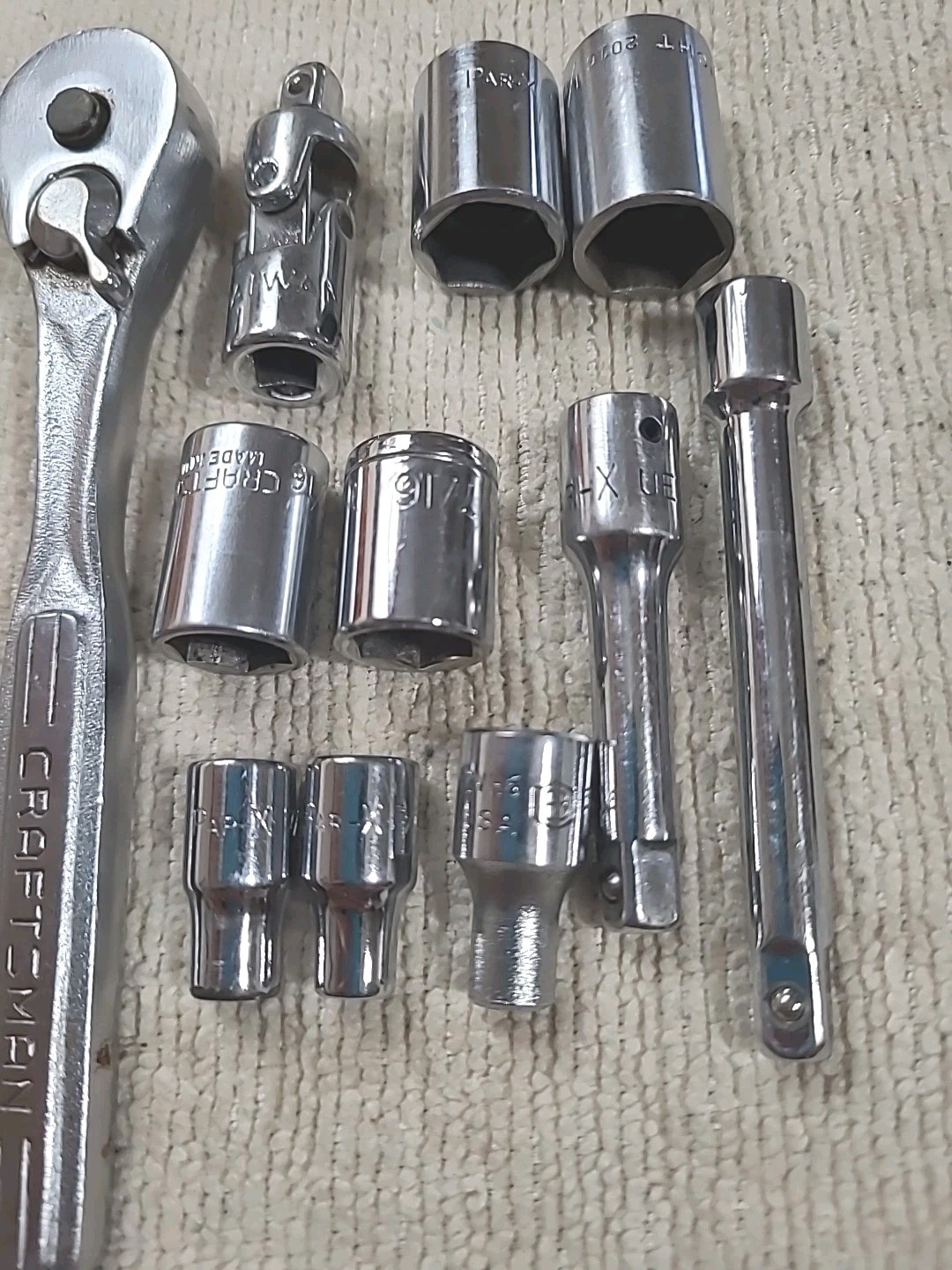 Craftsman Ratchet, Sockets 1/4″ Drive 43186 Tool Lot Par-x, Wright Etc