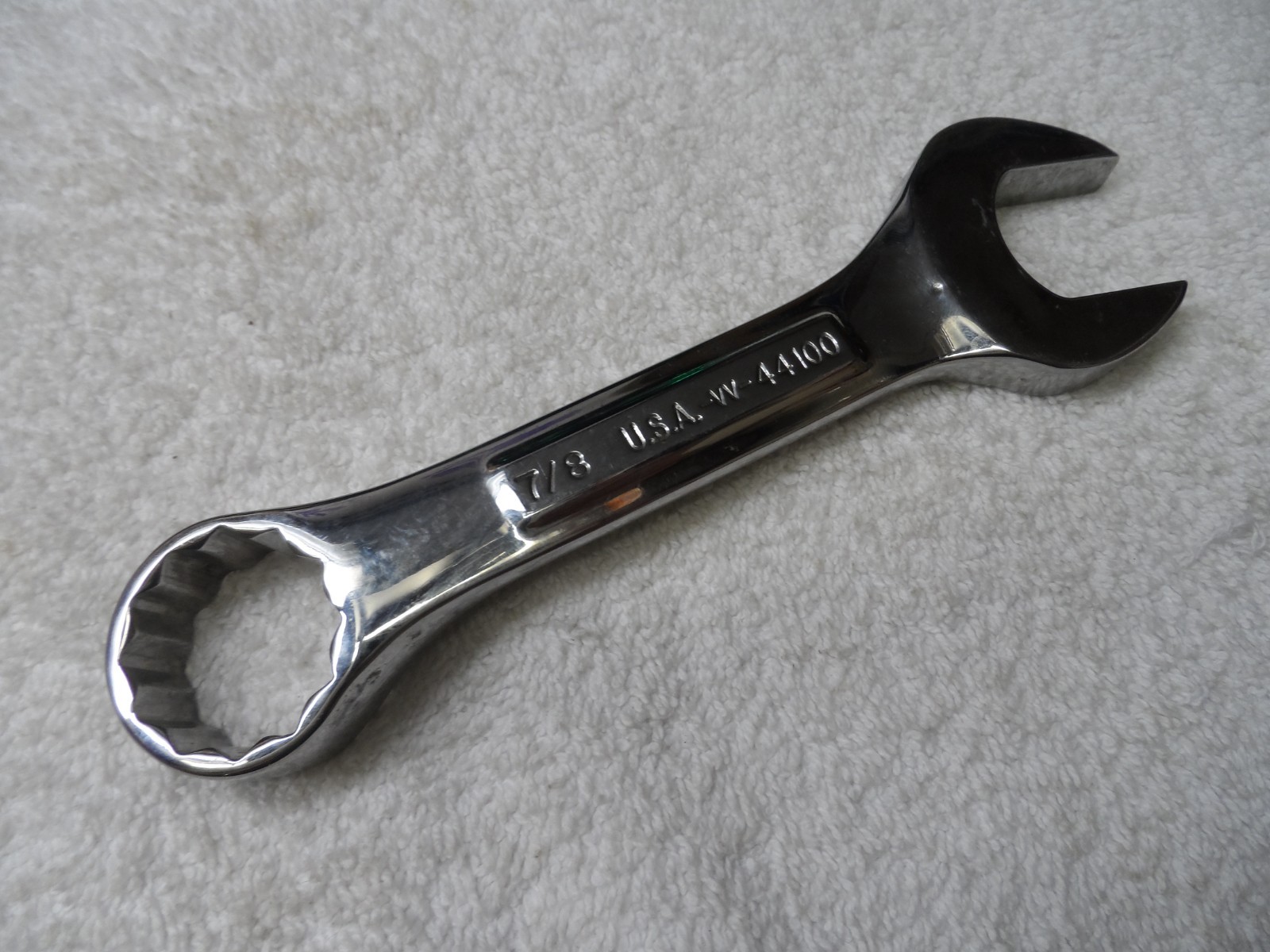 Craftsman Professional Standard SAE Polish Stubby Wrench USA 7/8″ PN 44100 (pic)
