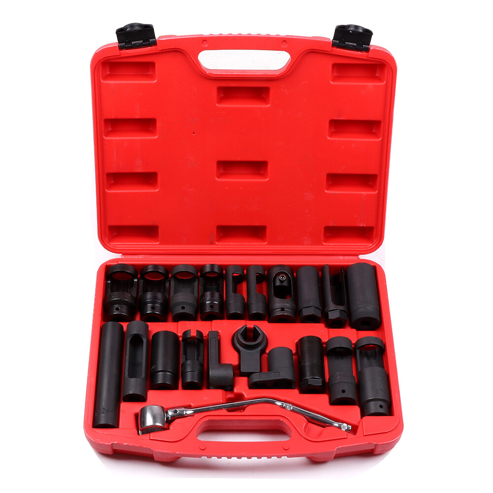 Automotive Master Oxygen O2 Sensor and Special Sending Unit Socket Set – 21PC