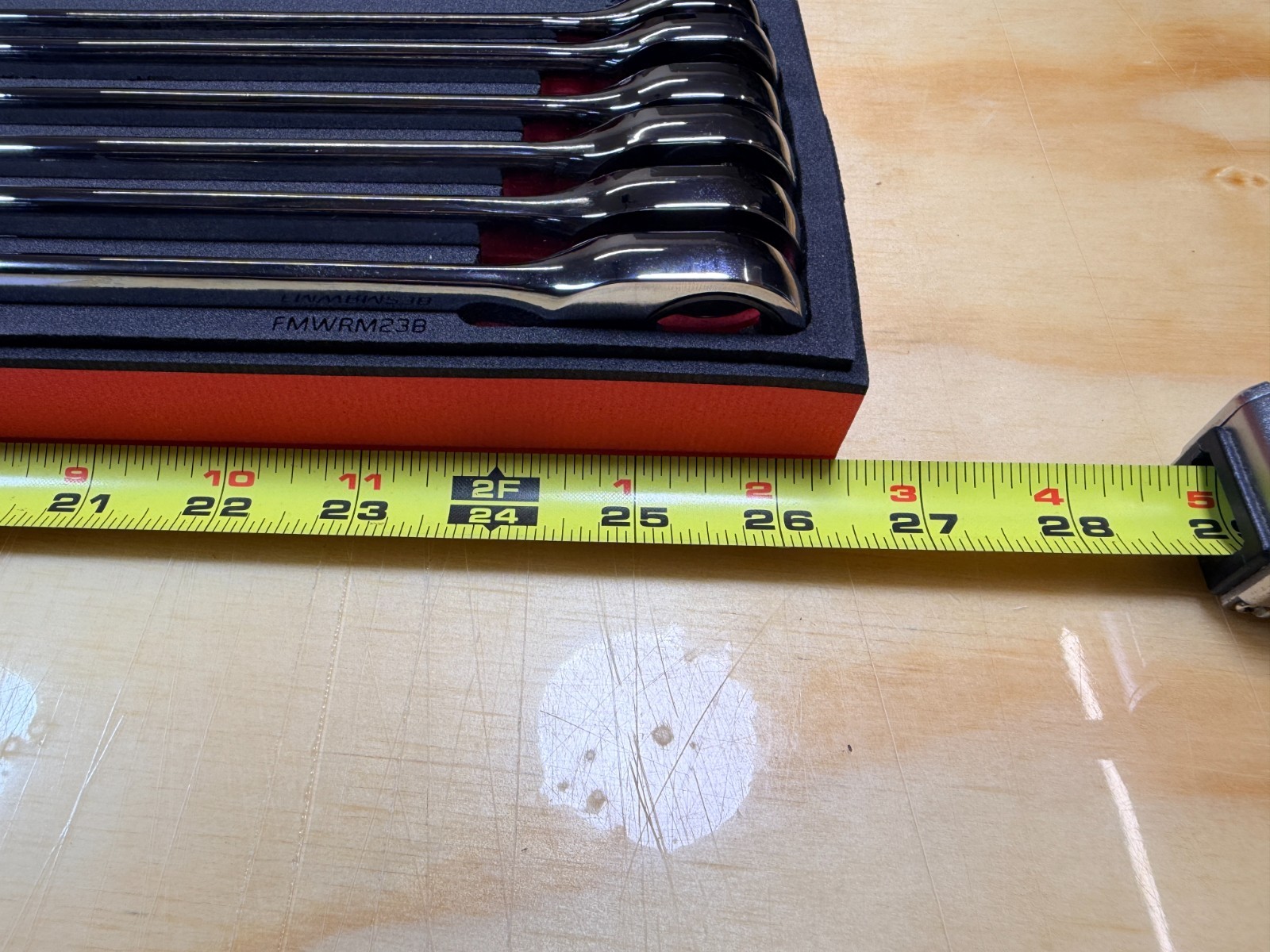 Snap-on Tools 20pc SAE Metric Master High-Performance Ratcheting Wrench Foam Set