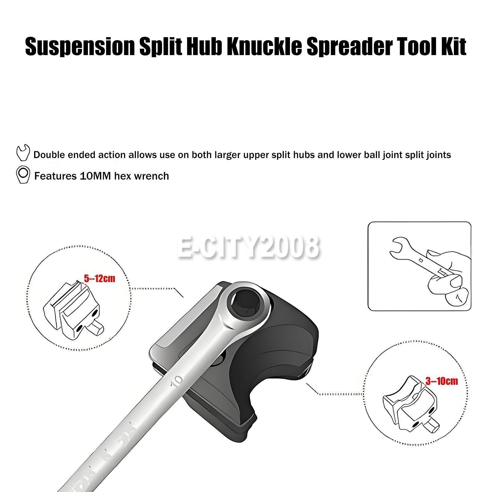 Universal Suspension Strut Split Hub Steering Knuckle Spreader Spreading Tool US