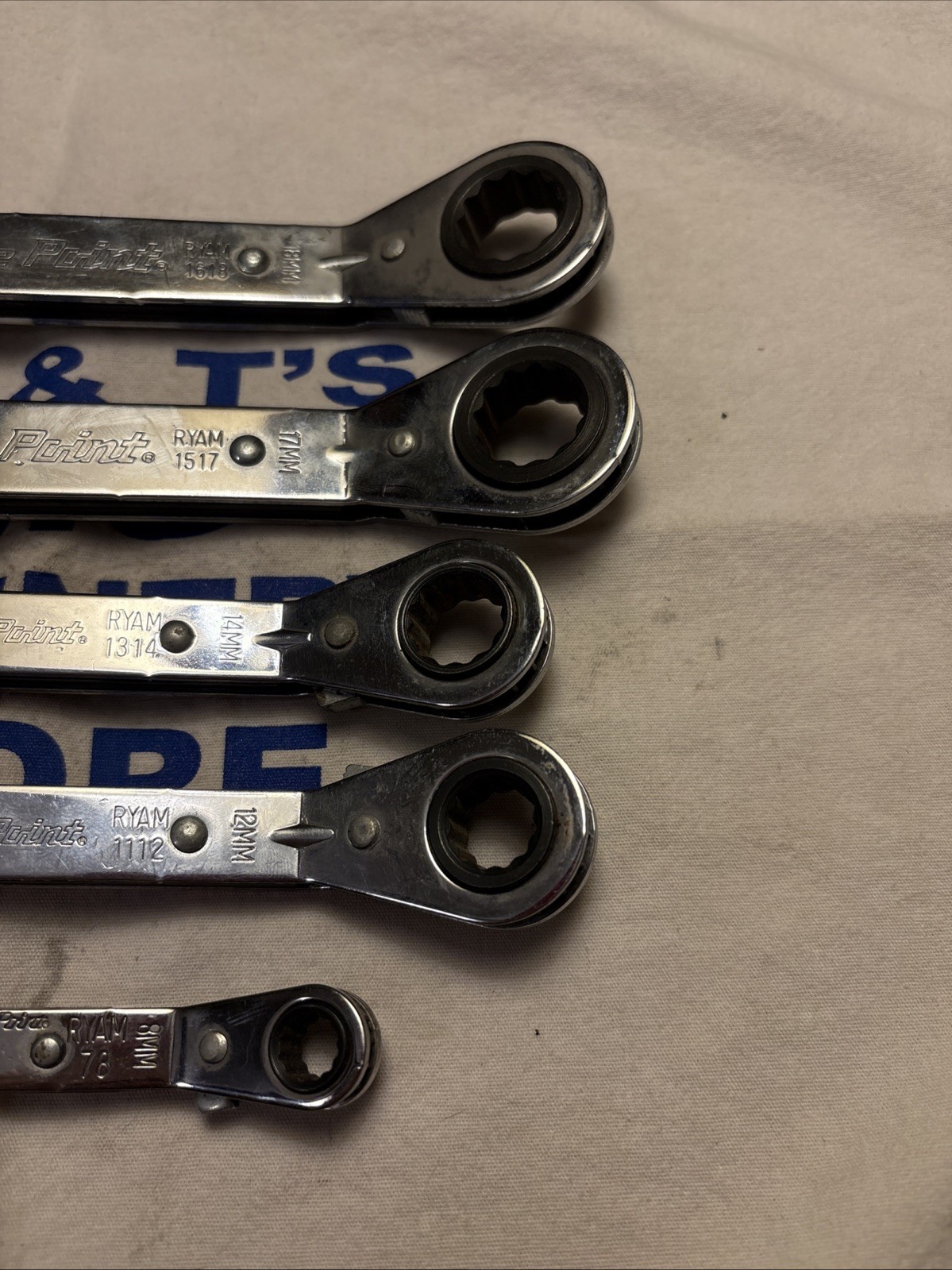 Blue-Point 5pc 12pt Metric 25° Offset Ratcheting Box Wrench Set RBYAM605