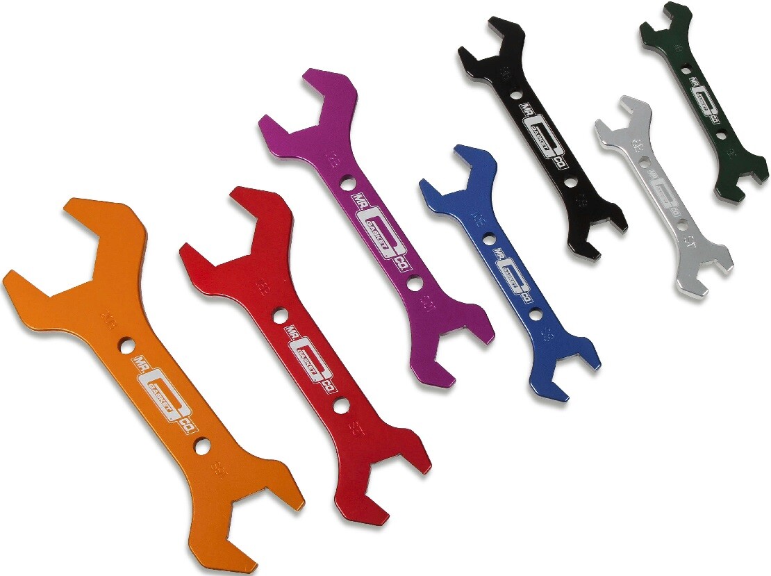 NEW MR. GASKET 7-PIECE AN DOUBLE END WRENCH SET,3 AN TO 20 AN