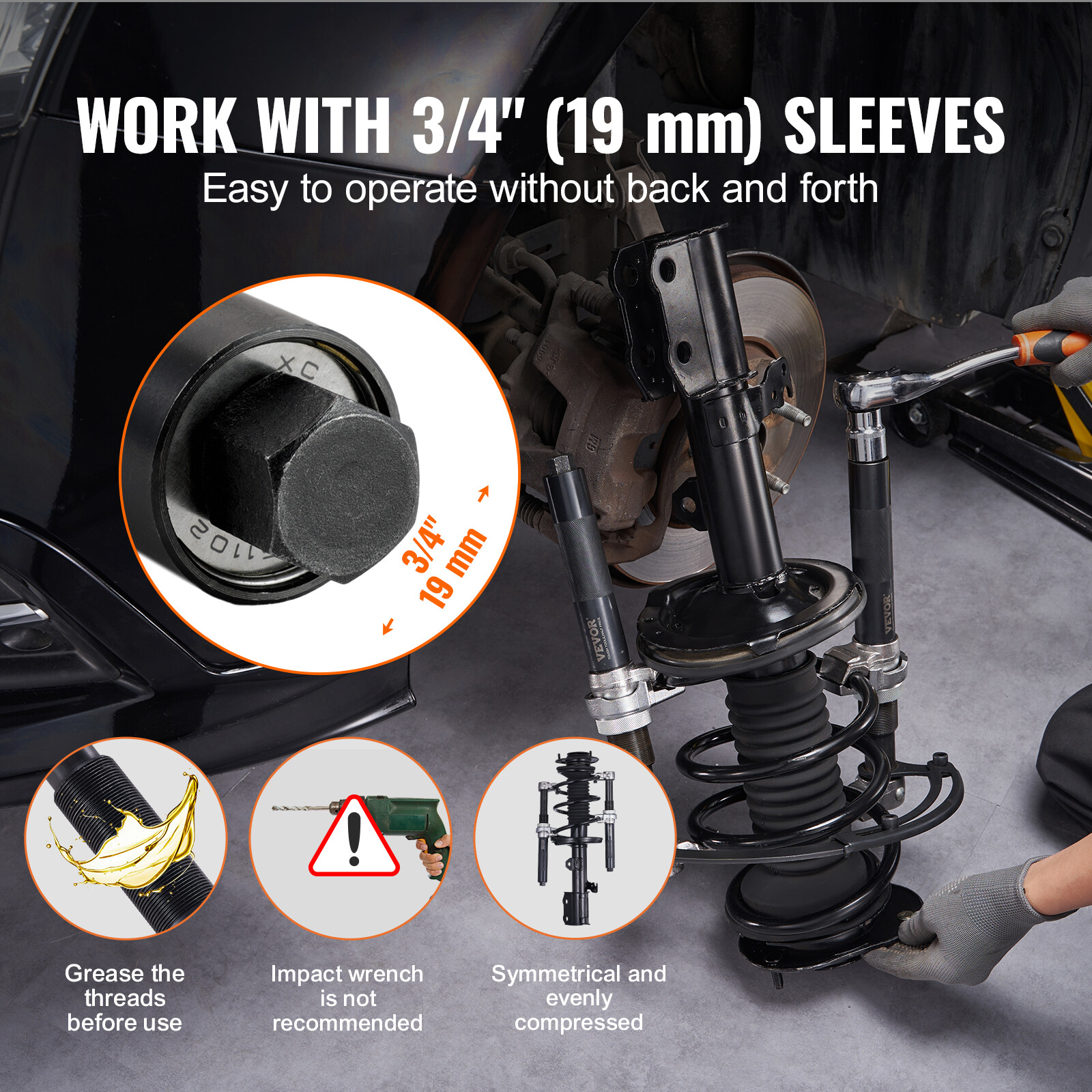 VEVOR Coil Spring Strut Compressor 2Pcs for Strut Shock Absorber Suspension Tool