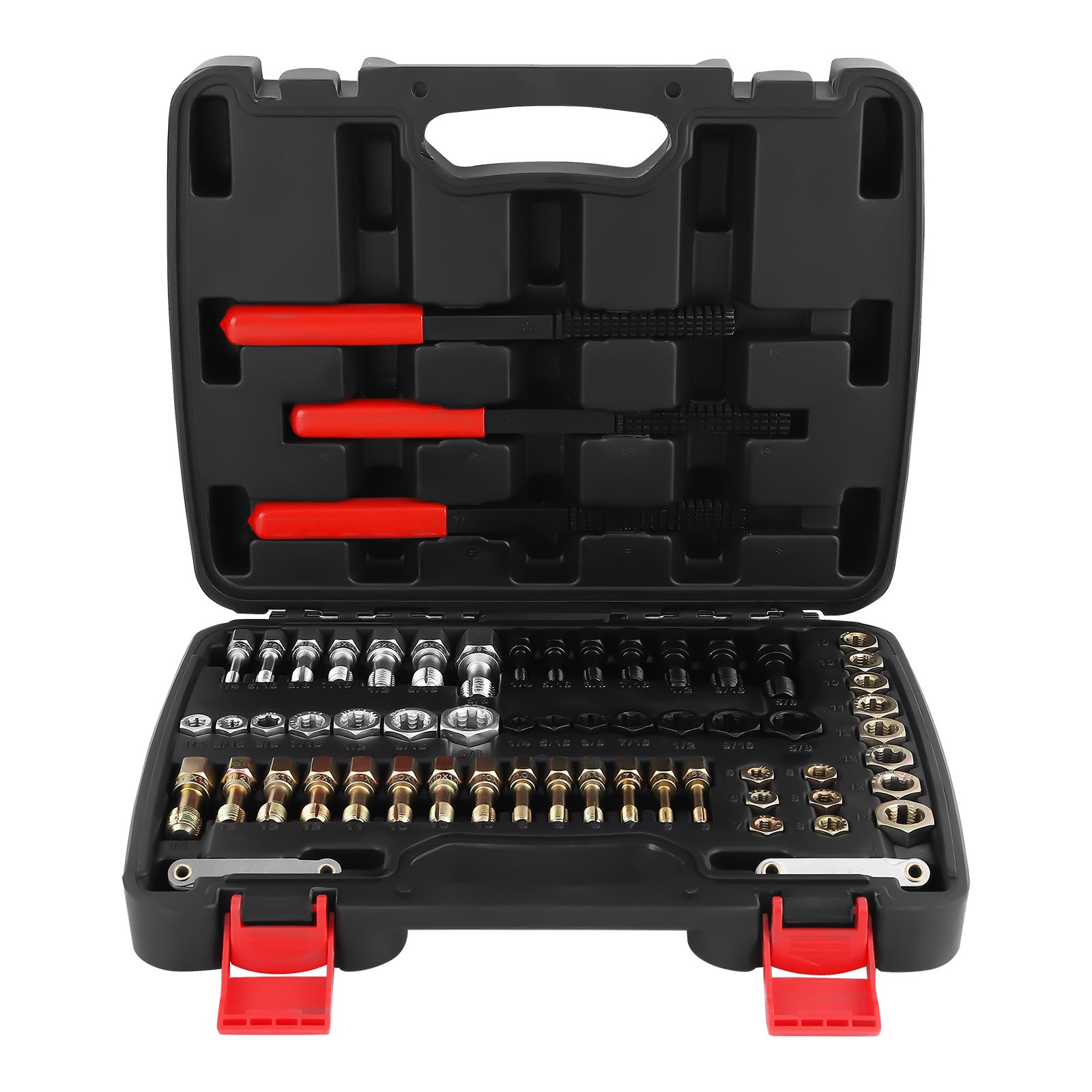 Industrial Thread Repair Kit 61pc SAE & Metric for Automotive/Machinery M6-5/8″