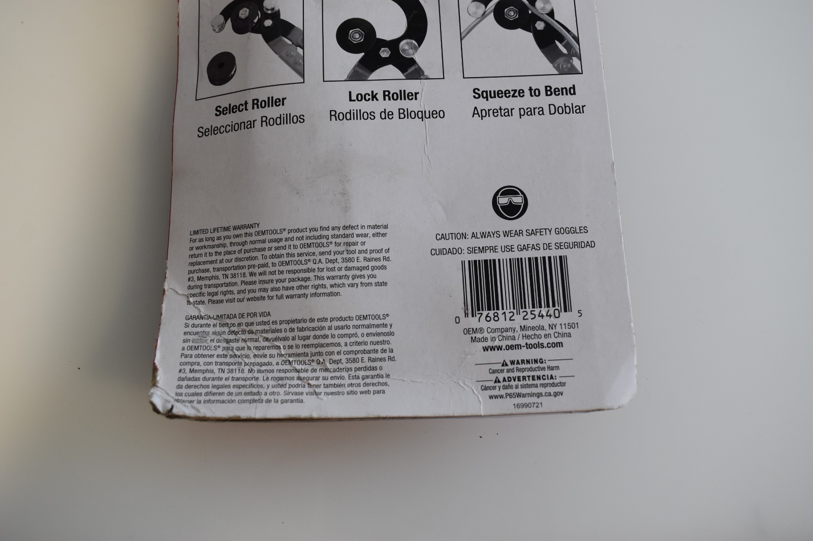 OEM TOOLS 25440 Tube Bender Pliers HVAC Brake Lines Fuel Line 4 Sizes