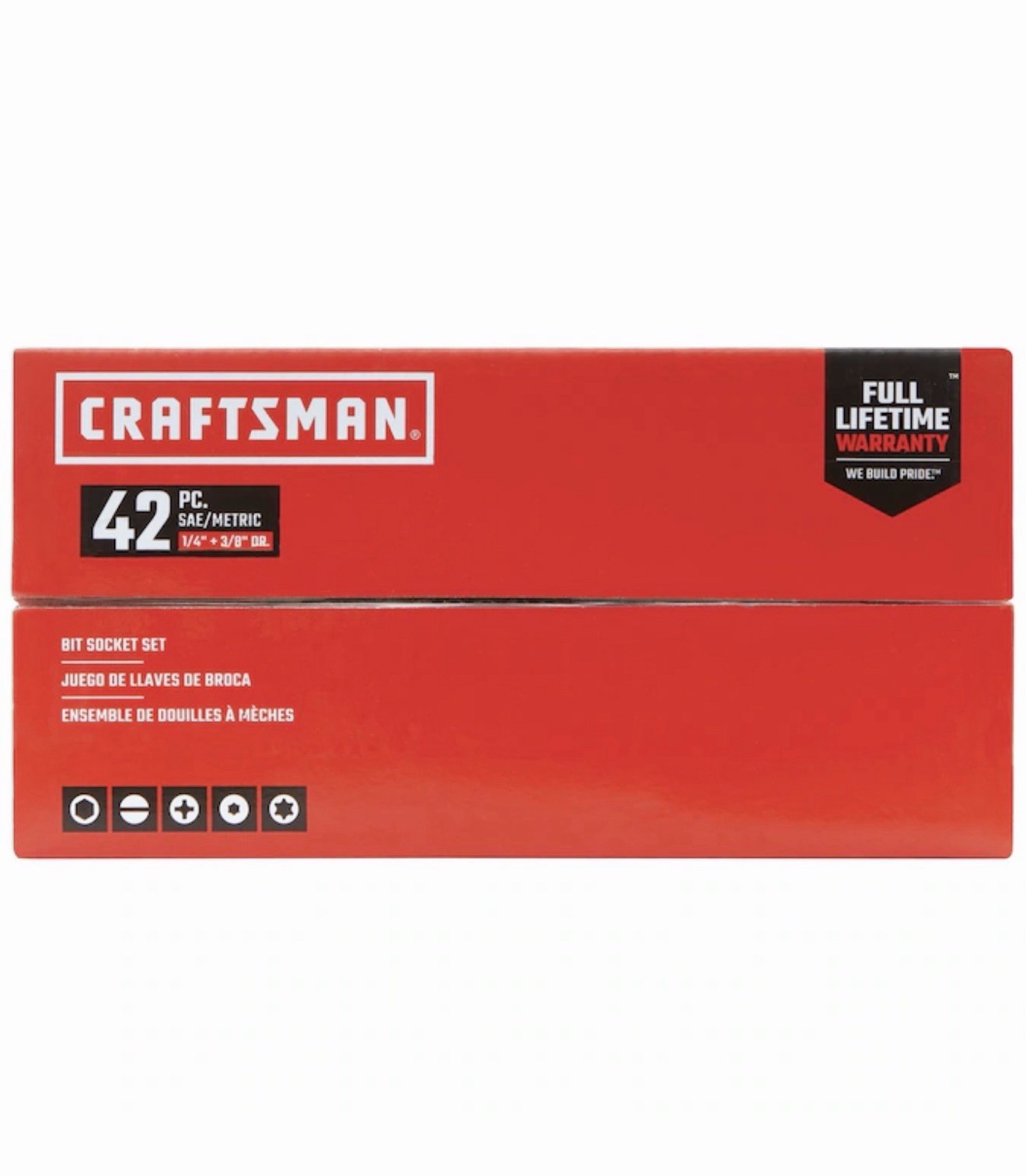 CRAFTSMAN Hex Bit and Torx Bit Socket Set, 1/4 and 3/8 Drive, SAE and MM, 42 Pcs