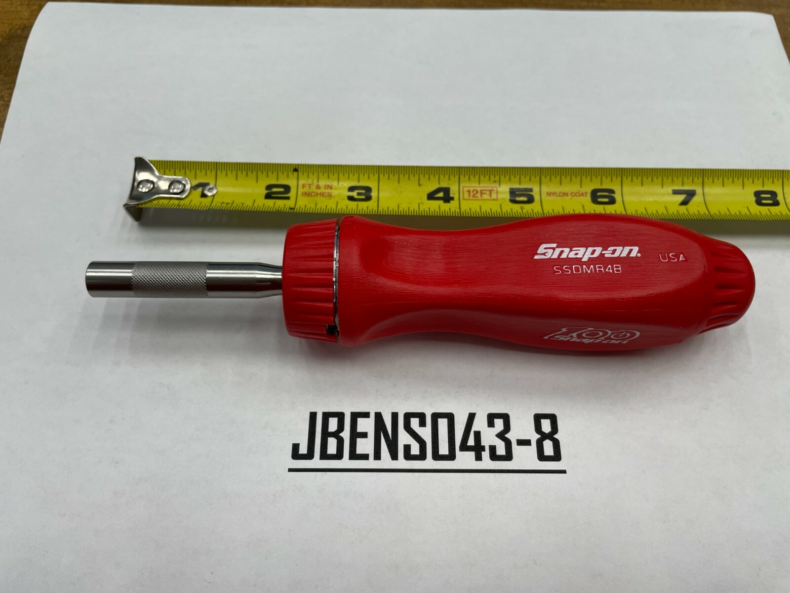 Snap-on Tools CLASSIC RED 100th Hard Grip Stubby Shaft Ratcheting Screwdriver