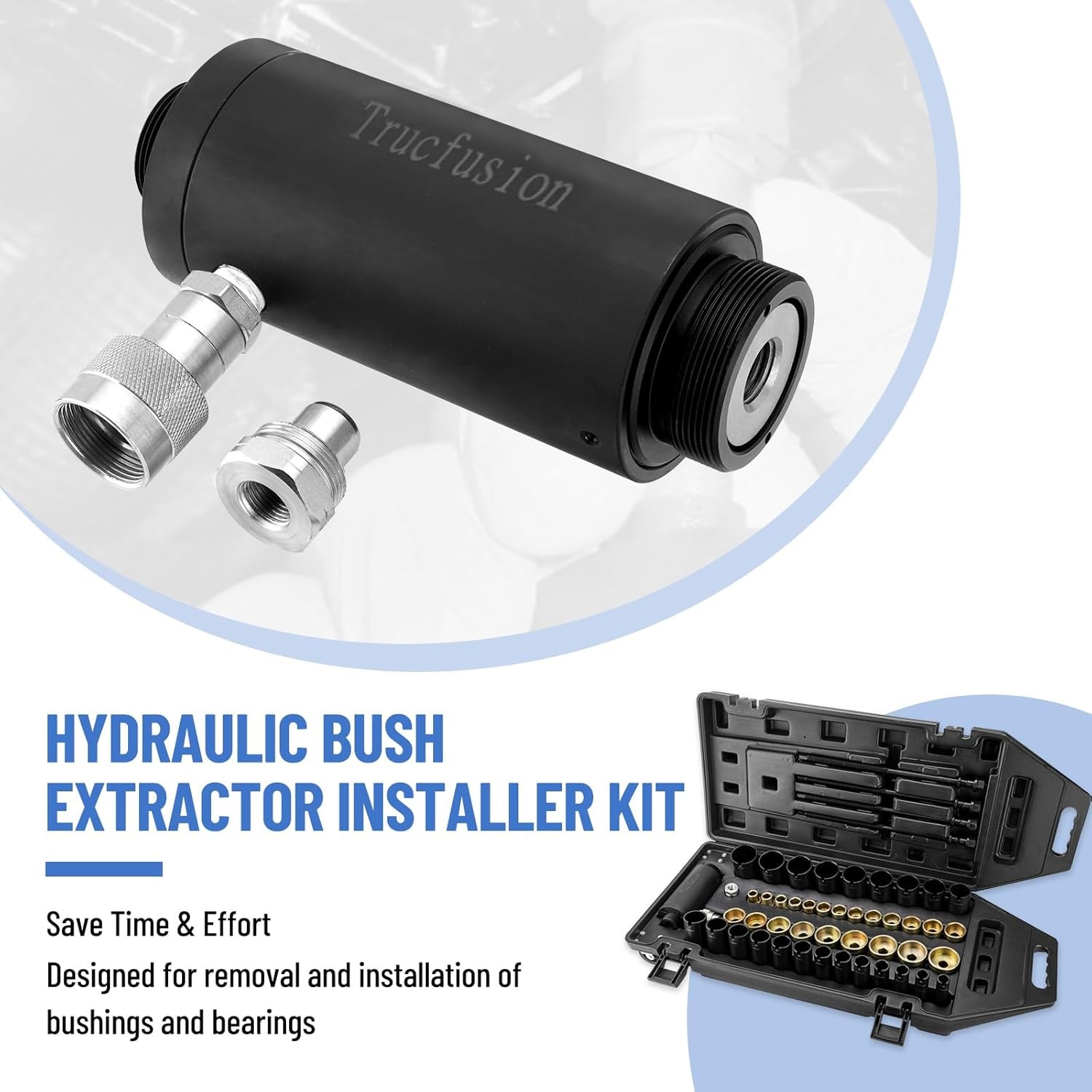 51 in 1 Hydraulic Bushing Bearing Extractor Installer Tool Kit Universal Repair