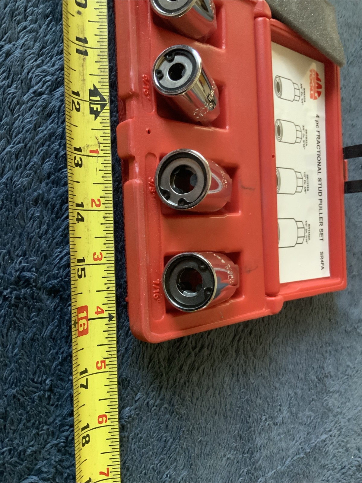 Mac Tools 4pc Fractional Stud Puller Set, Sr4fa…..good Shape…