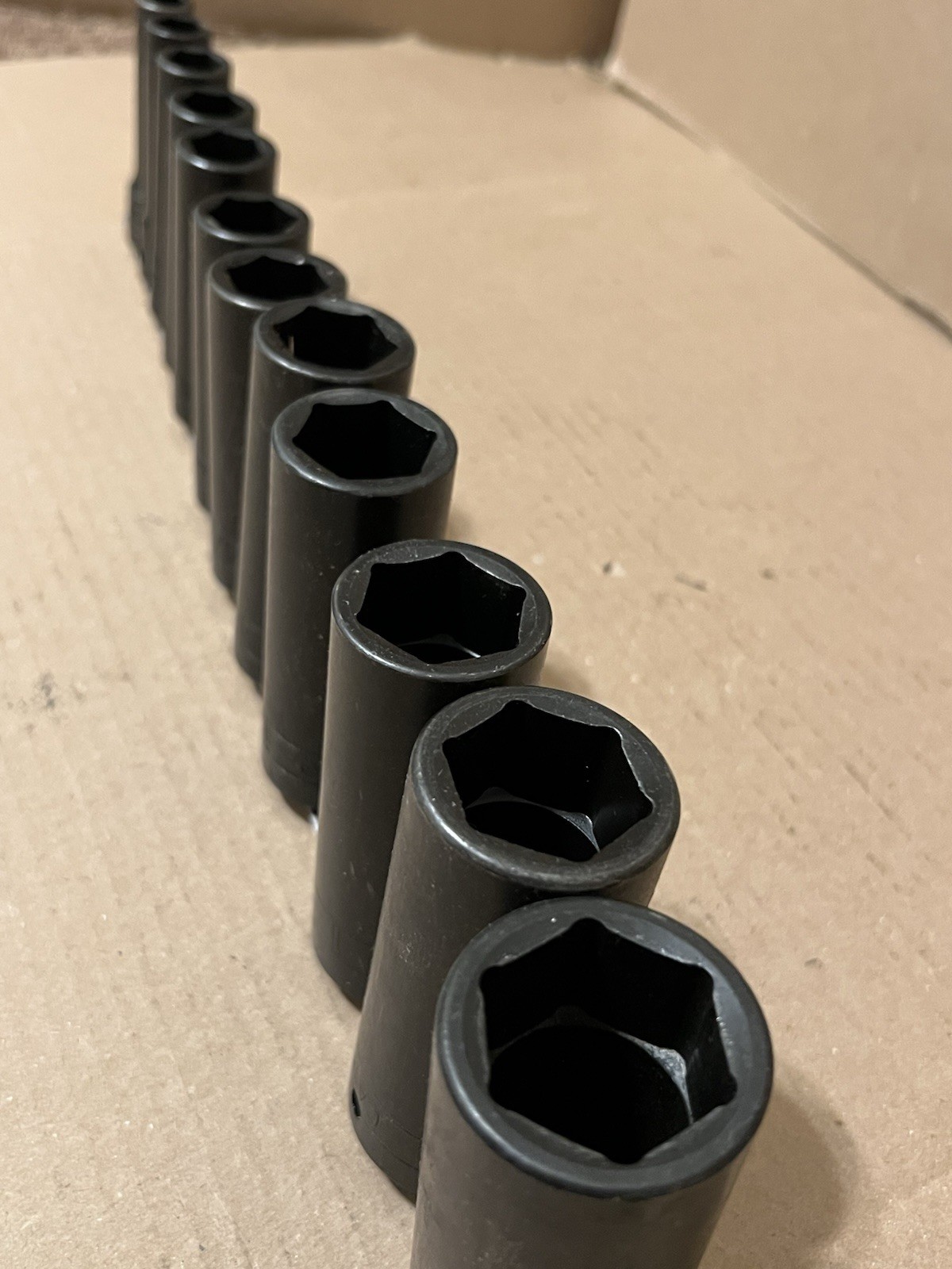 CAT/ Snap-On 1/2” Drive Deep 12 Piece Socket Set 6 Point 7/16” To 1-1/8” SAE