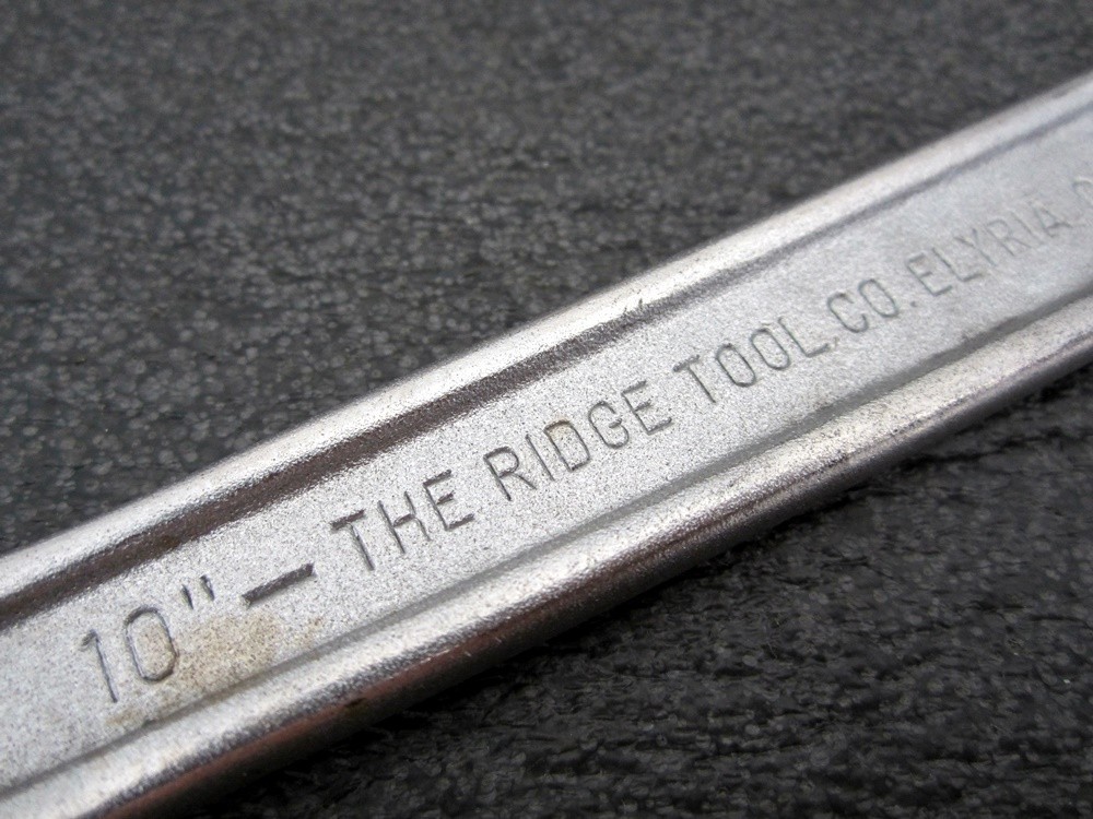 Vintage Ridgid 10″ Adjustable Wrench No. 710 Made in USA