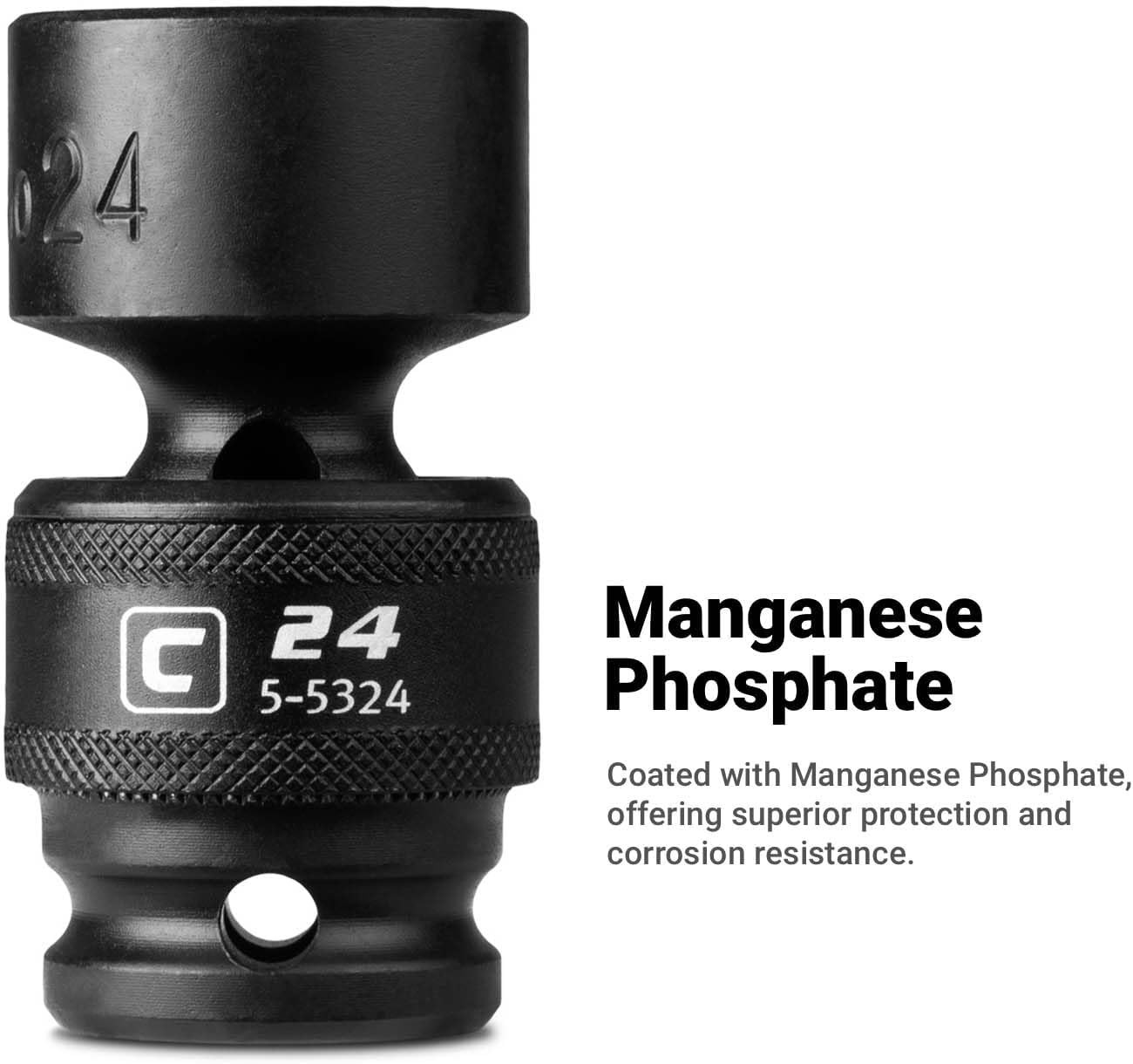 16 mm Impact Socket, 3/8-Inch Drive, 6-Point, Metric