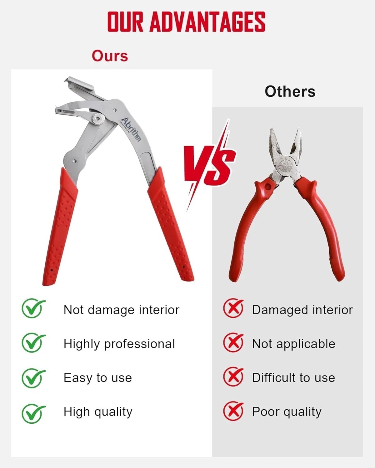 Professional Car Clip Pliers Auto Trim Panel Fastener Push Pin Removal Tool