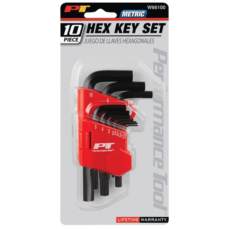 Performance Tool W86100 Allen Wrench; With 1.27 Millimeter/ 1.5 Millimeter/ 2 Mi
