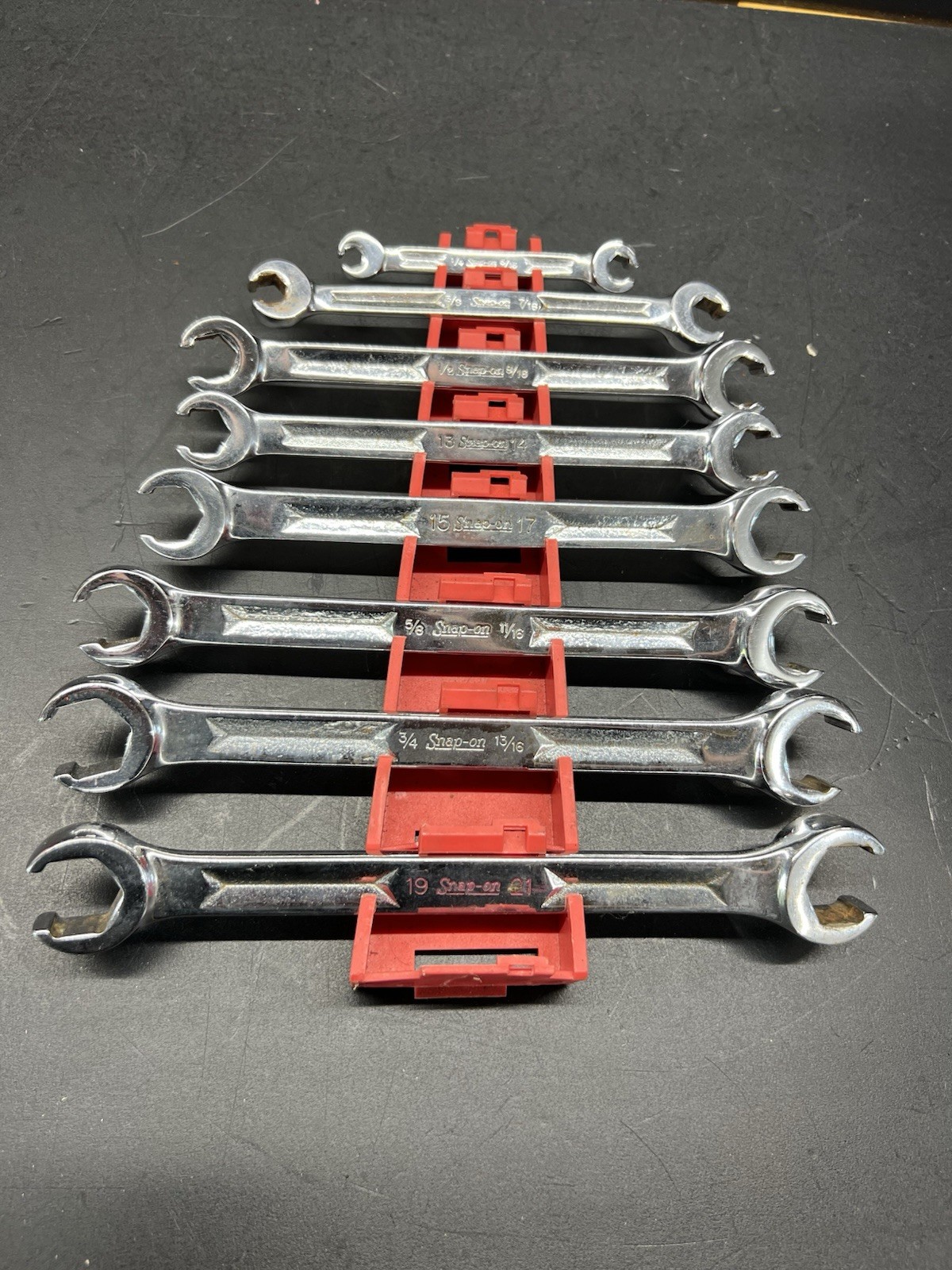 SNAP-ON 8 STD & METRIC DOUBLE END FLARE NUT WRENCH SET RXM SERIES