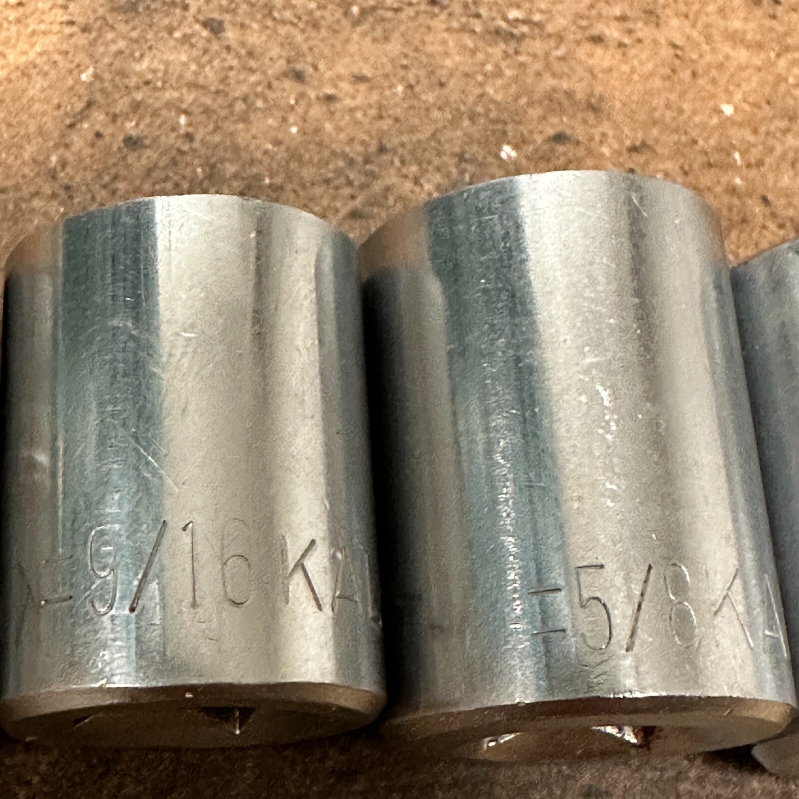 VTG KAL USA 1/2″ Dr 12 Pt Socket Set of 8 3/8 7/16 9/16 5/8 11/16 3/4 13/16 7/8