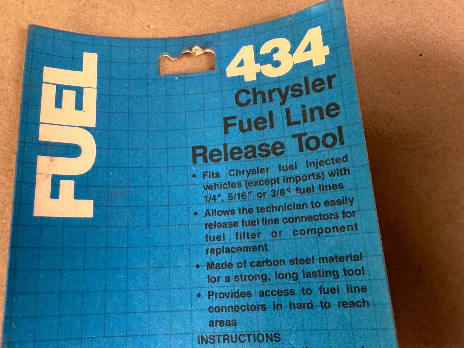 NOS in Package – Thexton 434 Chrysler Fuel Line Release Tool – FREE SHIPPING