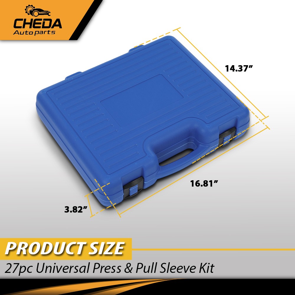 Universal Press & Pull Sleeve Kit Bush Bearing Removal Insertion Tool Kit 27 PCS