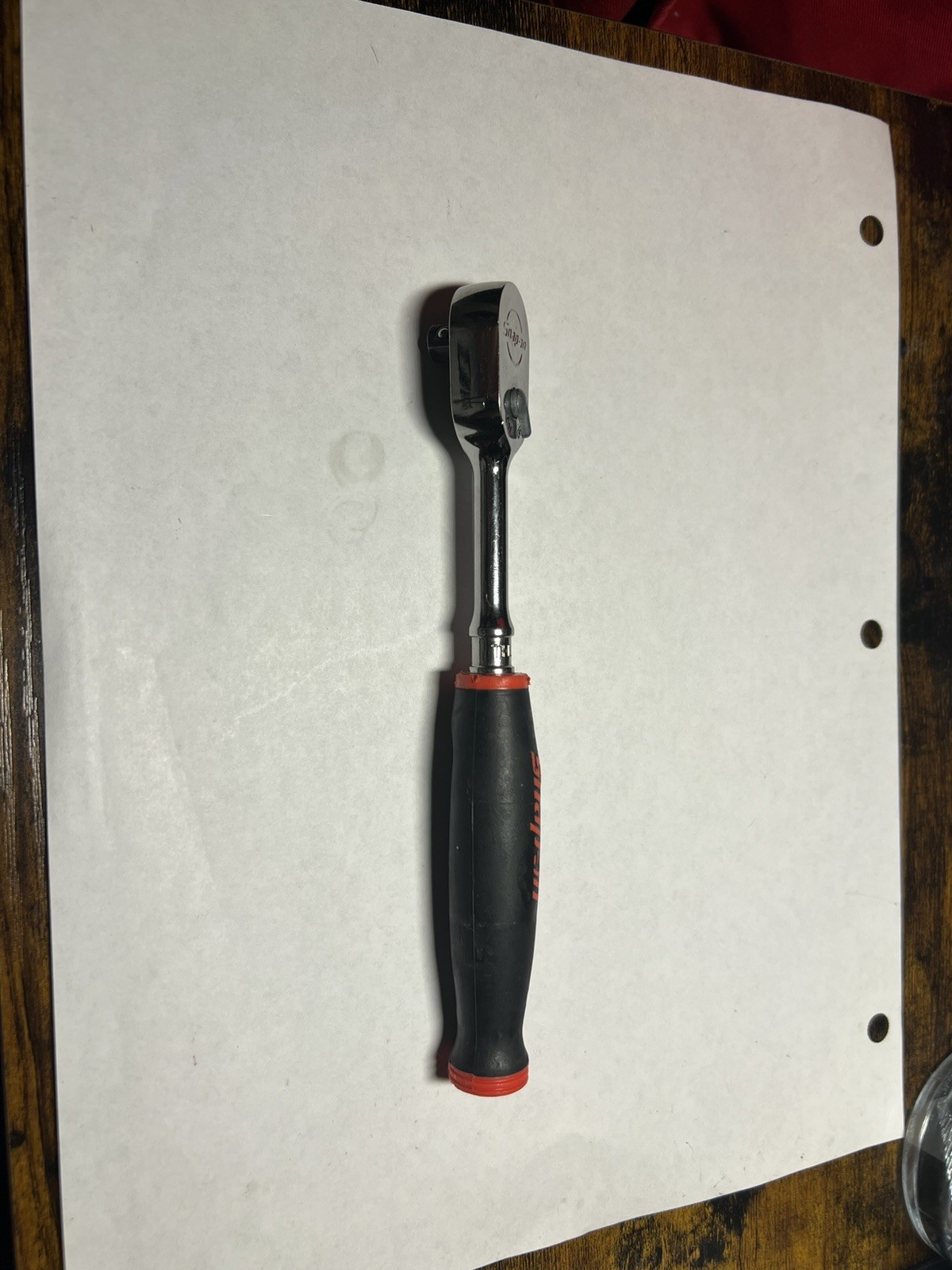 Snap-on Tools USA NEW 1/4″ Drive RED Soft Grip Long Handle Ratchet THL72