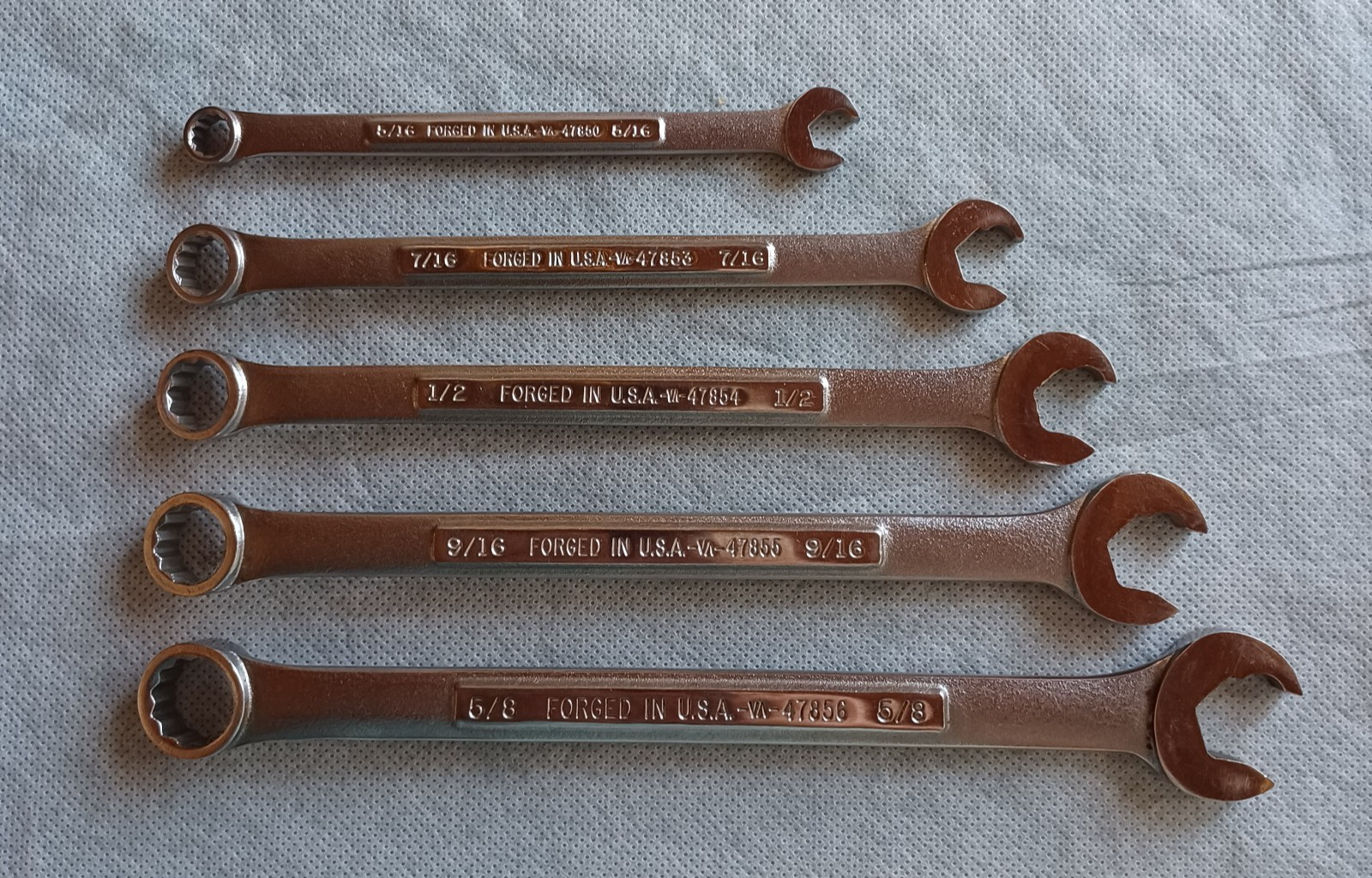Lot Of 5 Craftsman -VA- Quick Speed Combination Wrenches ~ 5/16″ To 5/8″