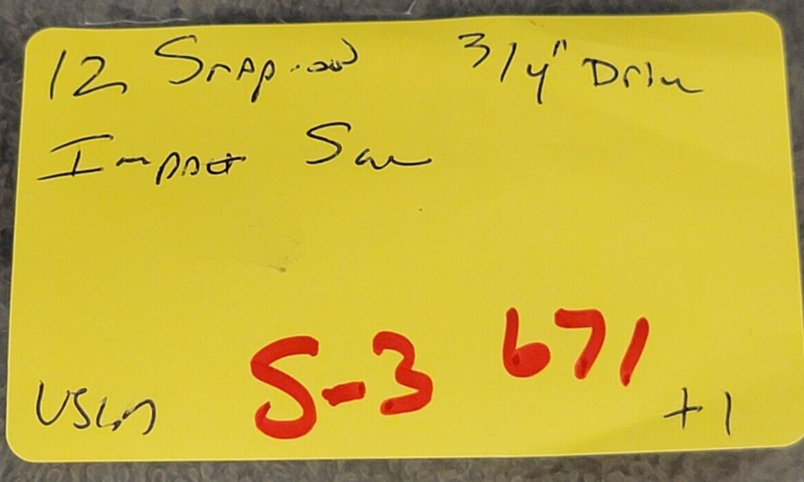 12 Snap-on Impact Socket Set SIM IM 3/4 Drive Sae 1-1/2 3/8 5/16 3/16 1/8 5/8″