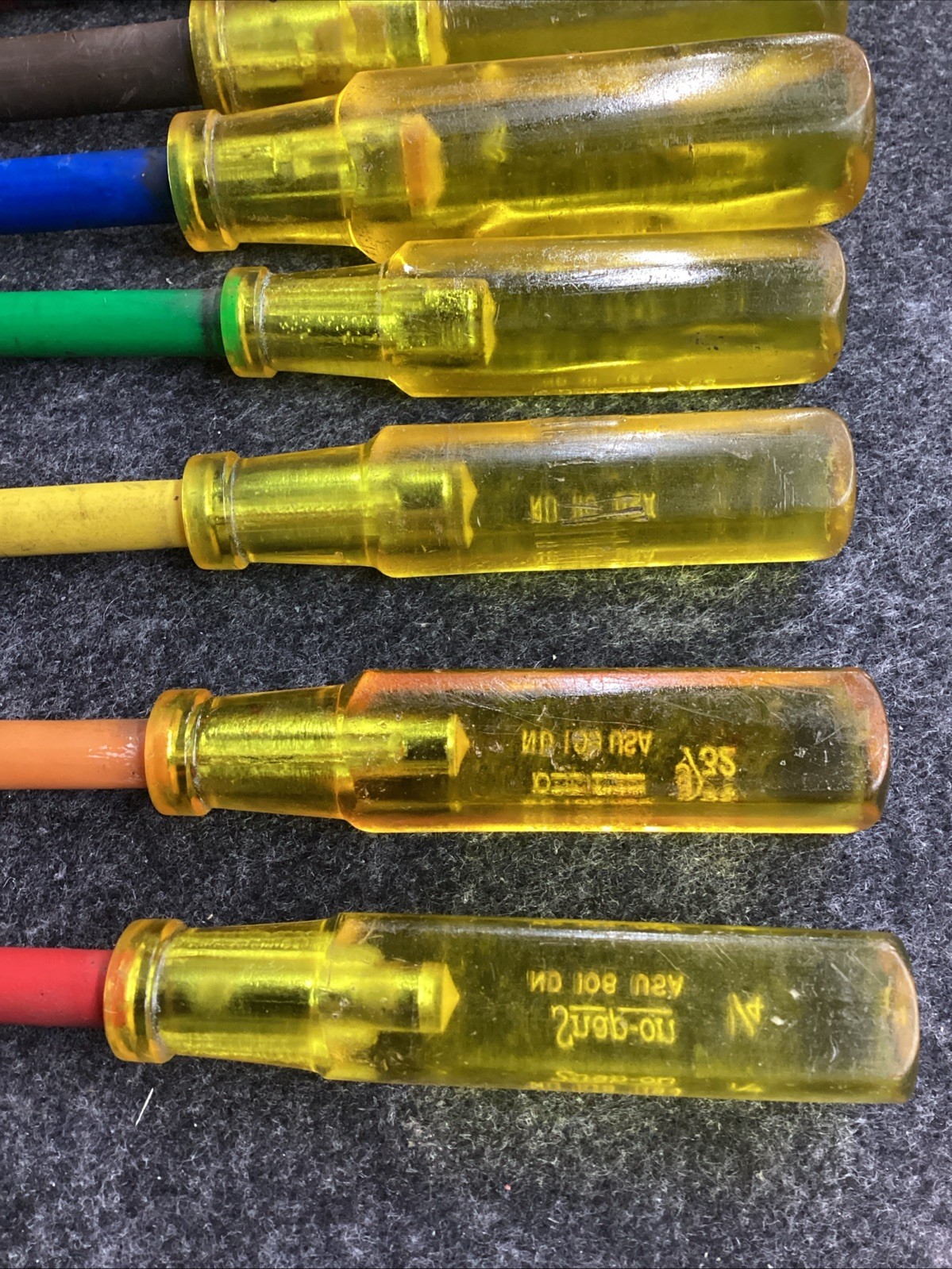 Snap-On ND-1070K Nutdriver Set Vintage Underlined Logo 1/4” – 1/2” 7 Pieces
