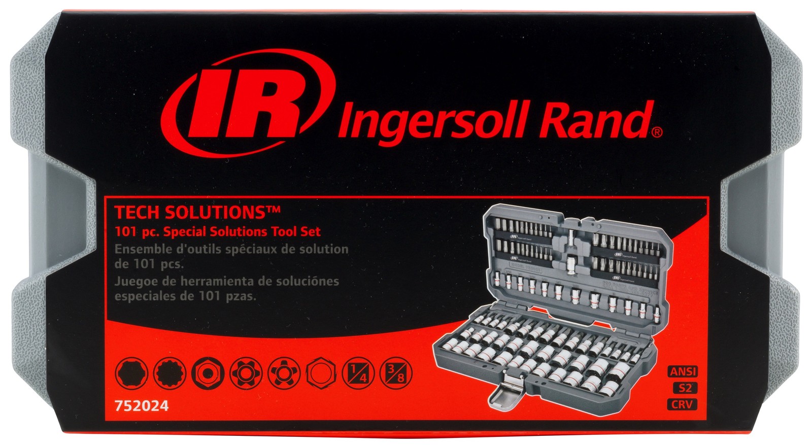 Ingersoll Rand 101 Piece Tech Solutions Master Non-Slip Socket and Bit Set –
